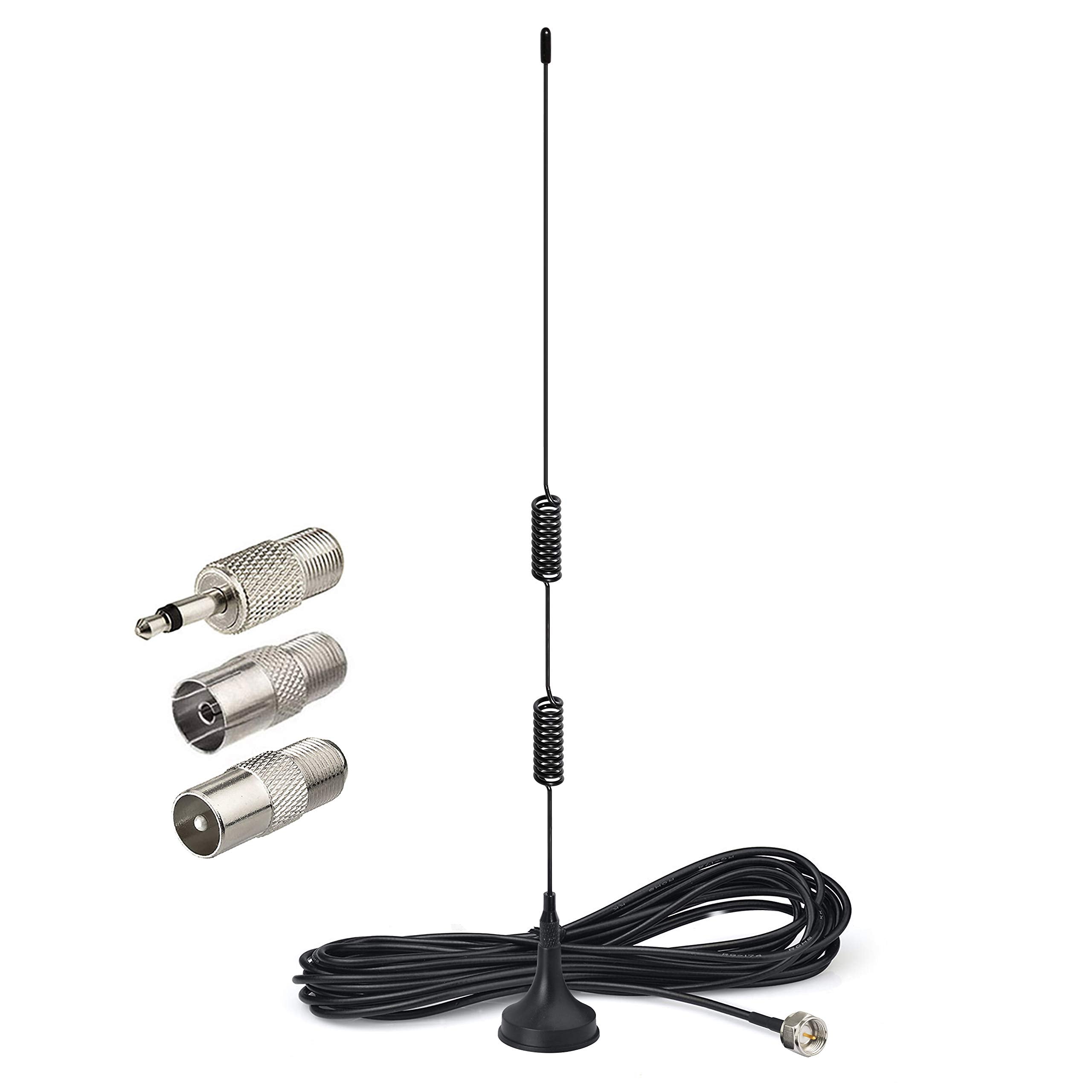 Bingfu FM Antenna Magnetic Base FM Radio Antenna for Pioneer Onkyo Yamaha Marantz Sherwood Indoor Digital HD Radio FM Radio Bluetooth Home Stereo Receiver AV Audio Vedio Home Theater Receiver Tuner