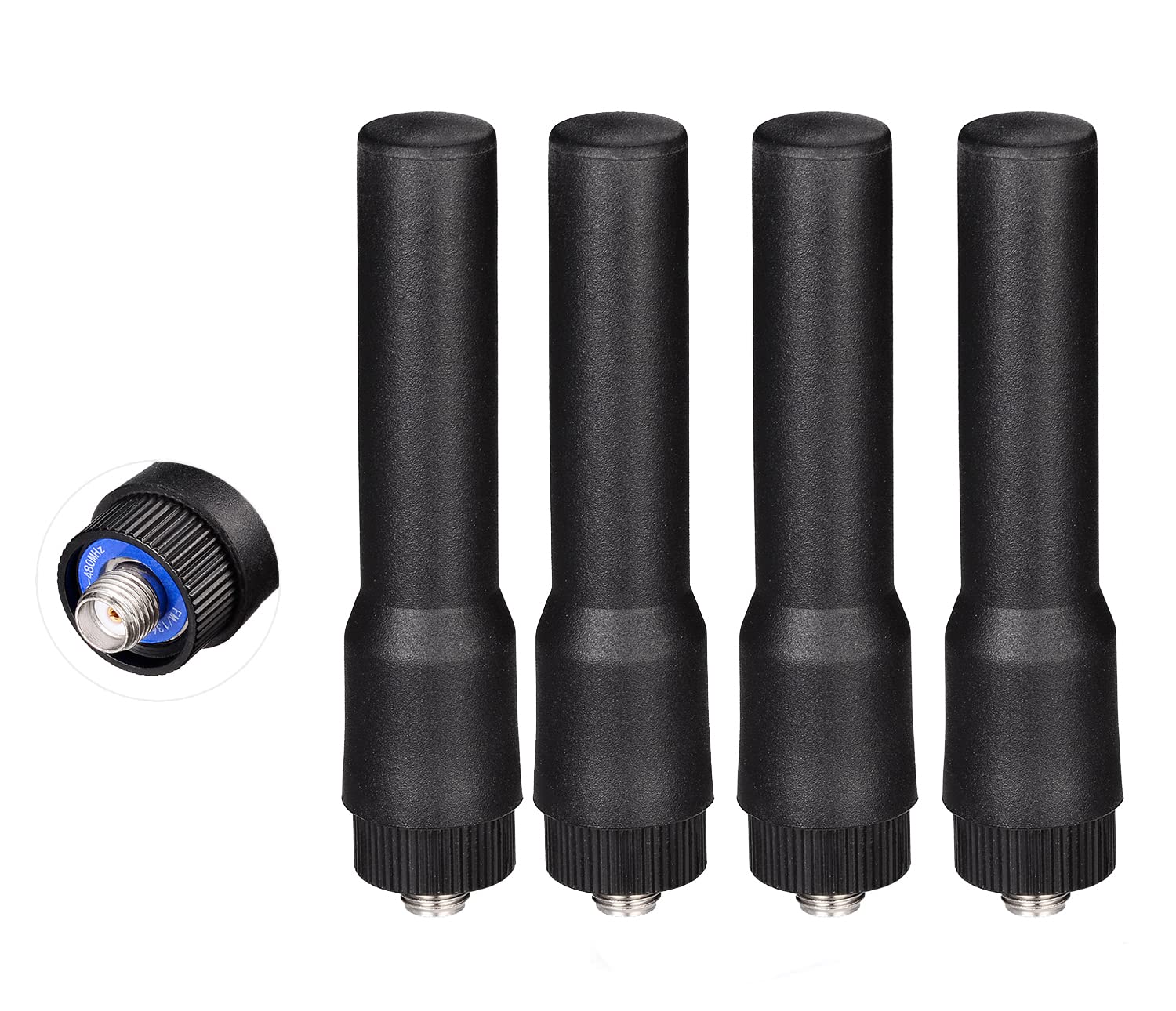 Bingfu Dual Band VHF UHF 136-174MHz 400-470MHz Ham Radio Antenna Two Way Radio Walkie Talkie 2.5 inch Mini Soft Whip SMA Female Antenna 4-Pack for Kenwood Wouxun Baofeng BF-F8HP UV-5R UV-82 BF-888S