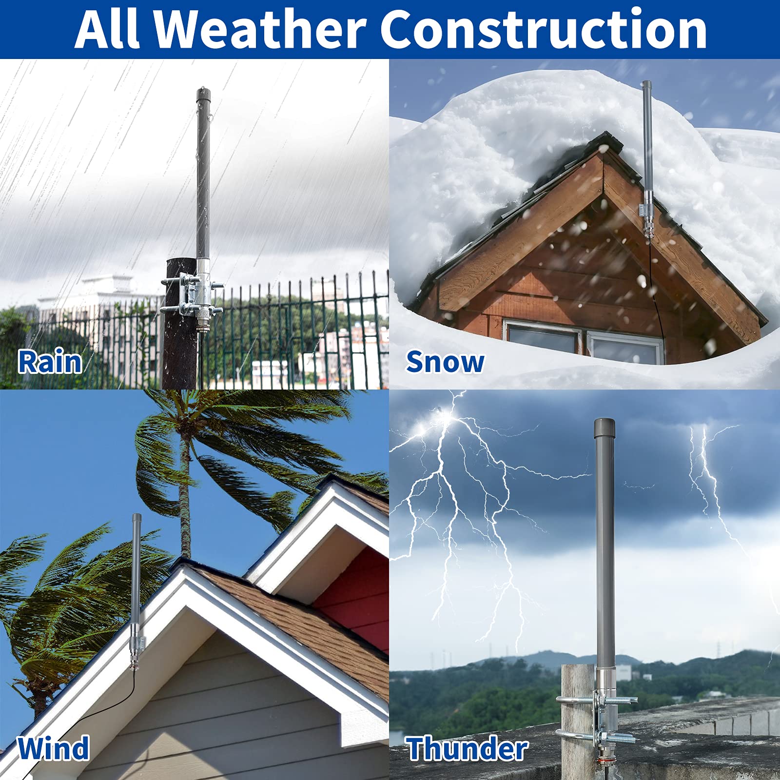 Bingfu Outdoor Lora 915mhz Antenna 5dBi with 32.8ft Low Loss RG58 Extention Cable for RAK Nebra Bobcat HNT Helium Hotspot Miner SyncroBit LoraWan Gateway Lora Module Repeater RP-SMA SMA Antennae