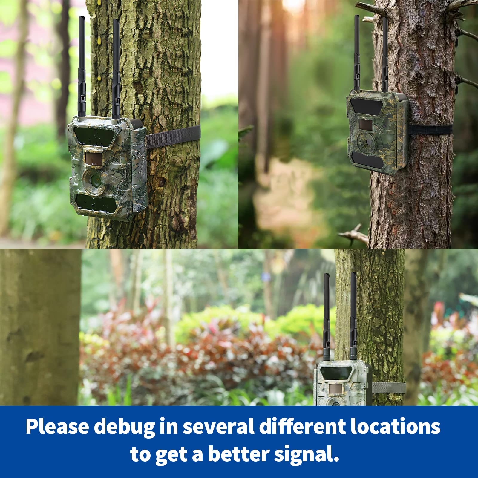 Bingfu 4G LTE Cellular Trail Camera Antenna 8dBi RP-SMA Male Antenna (2-Pack) Compatible with 4G LTE Cellular Trail Camera Game Camera Wildlife Hunting Camera Outdoor Mobile Security Camera