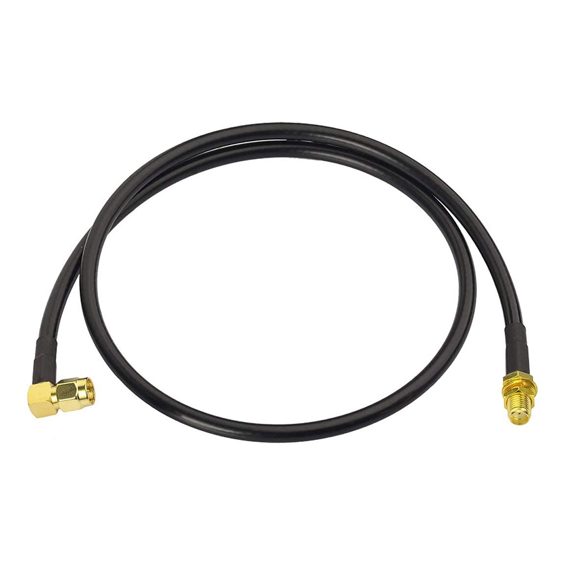 Bingfu 18.5-inch foldable CS tactical antenna with 3-foot SMA female extension cable and magic tape strap for ham radio