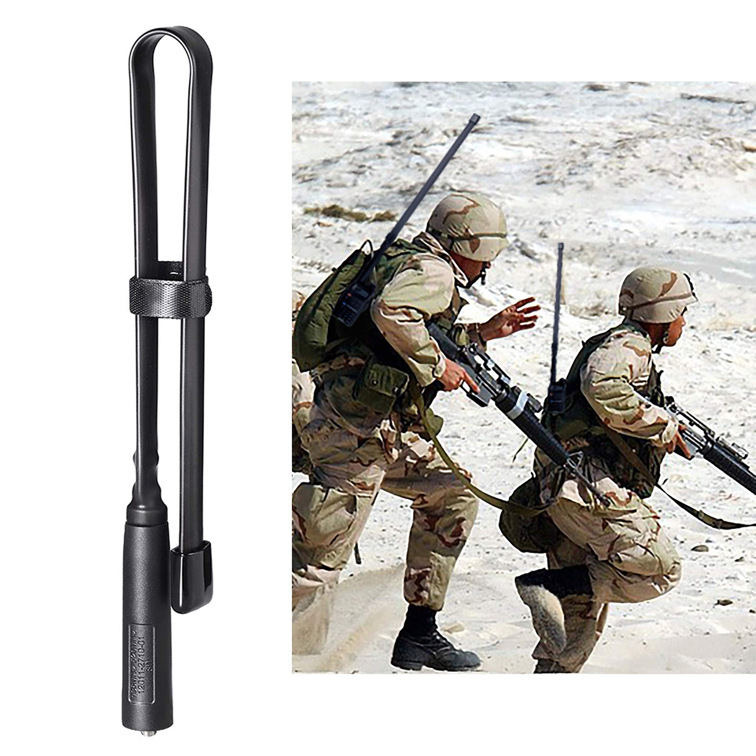 Bingfu 18.5 inch Foldable Tactical Antenna for Baofeng UV-5R UV-82 Ham Radio