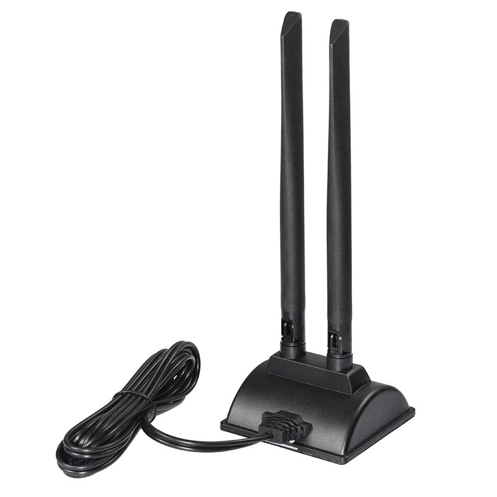 Bingfu 2-pack 6dBi 4G LTE magnetic base antennas with TS9 male connectors and 3m extension cables
