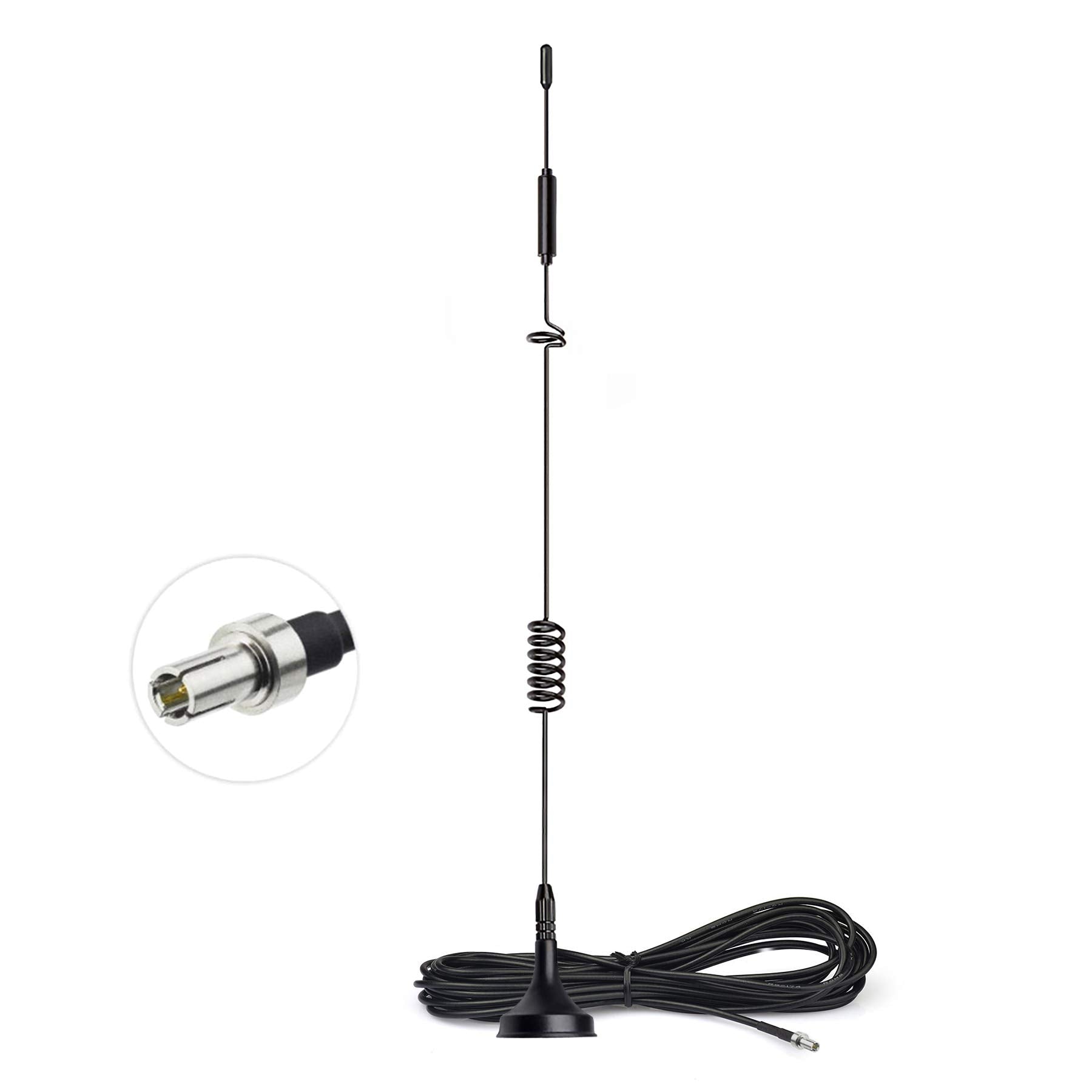 Bingfu 2-pack 8dBi 4G LTE magnetic base antennas with TS9 male connectors and 3m extension cables