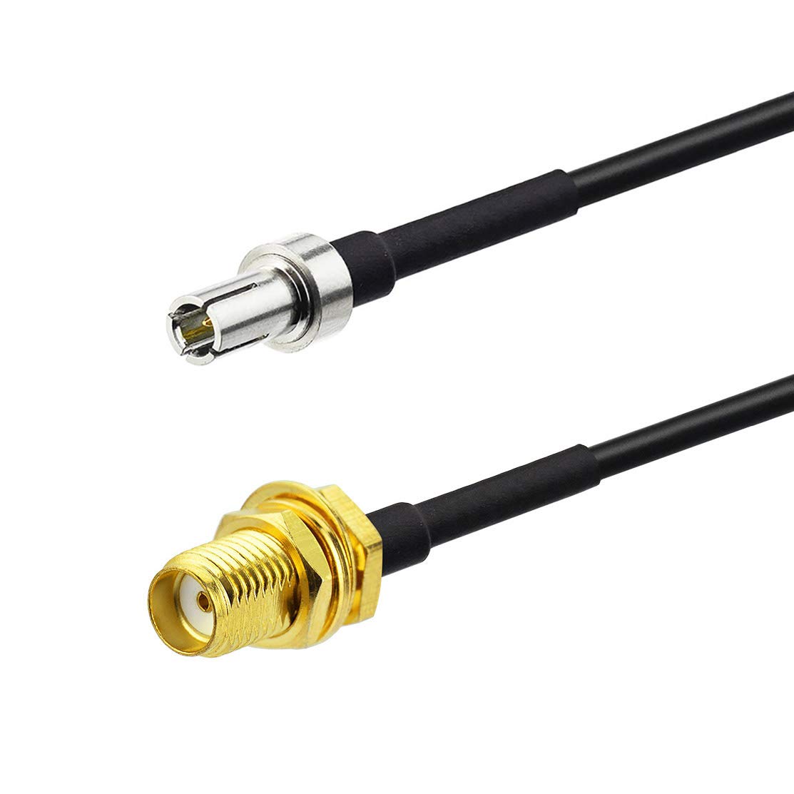 Bingfu 2-pack TS9 male to SMA female pigtail adapter cables, compact 15cm (6 inch) length