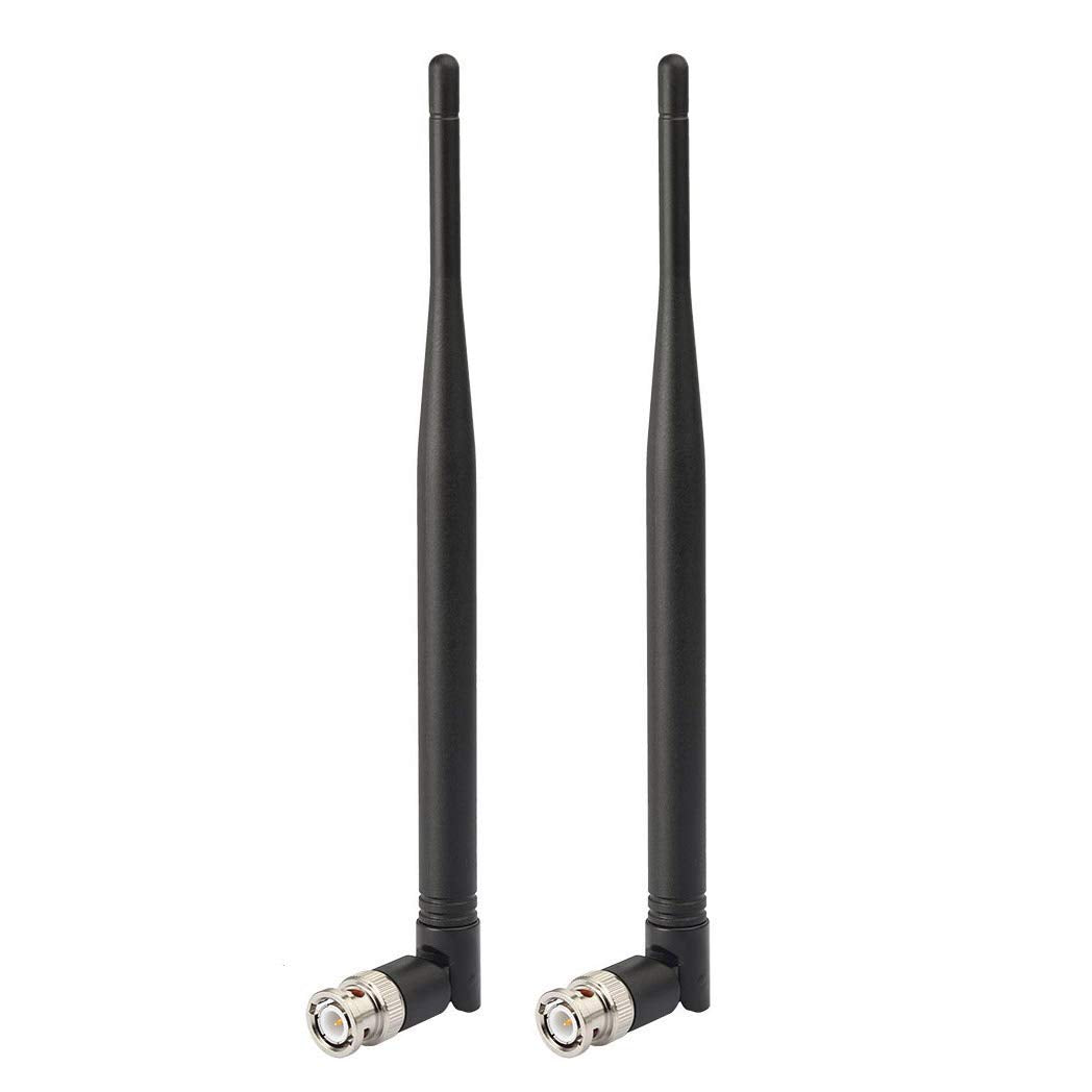 Bingfu 2-pack UHF wireless microphone replacement antennas, 21.5cm length with BNC male connectors