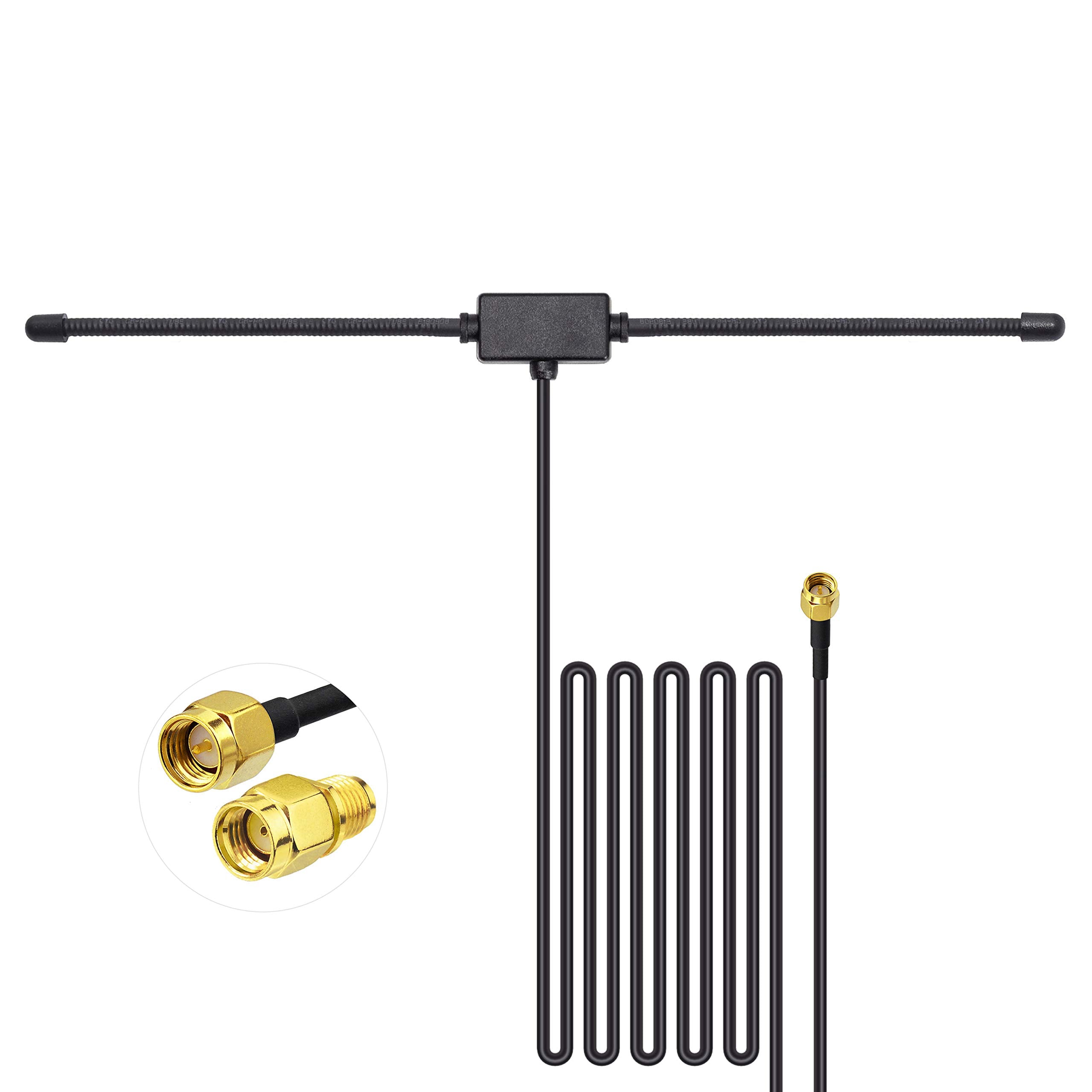Bingfu 4G LTE SMA male adhesive patch antenna with 3m extension cable for discreet mounting