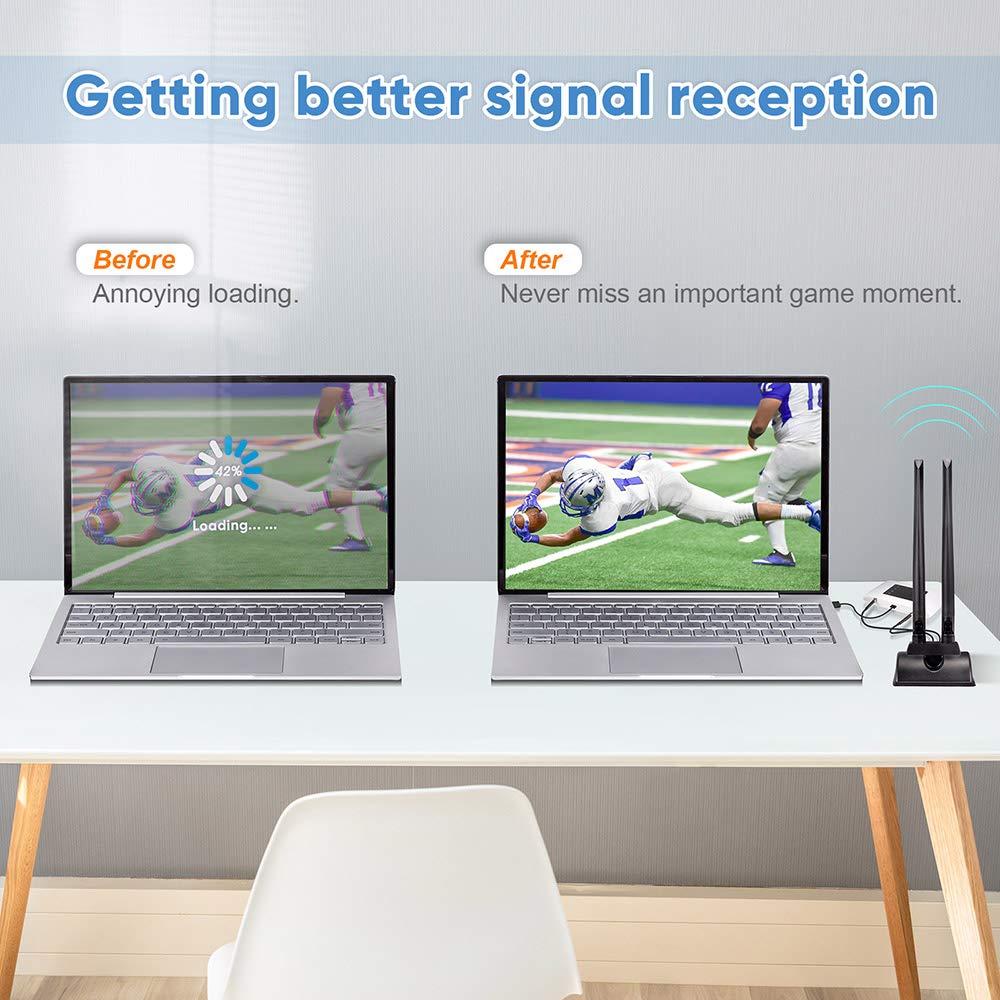 Bingfu 6dBi magnetic antennas mounted on a vehicle roof or metal window frame for travel signal boosting
