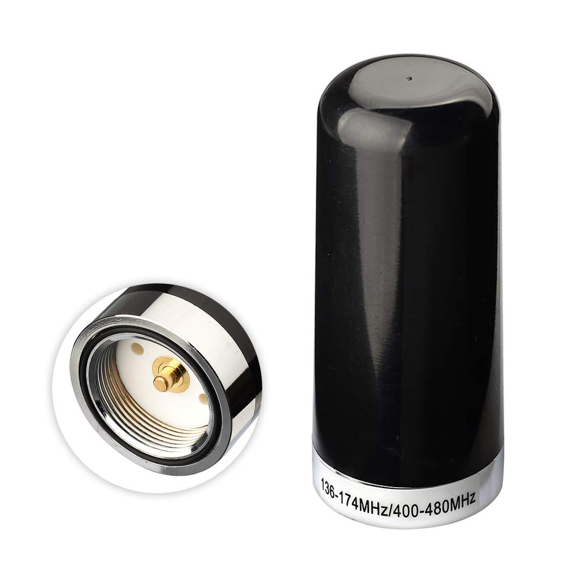 Bingfu Low Profile NMO Antenna | Dual Band VHF UHF 136-174/400-470MHz for Ham & Mobile Radio