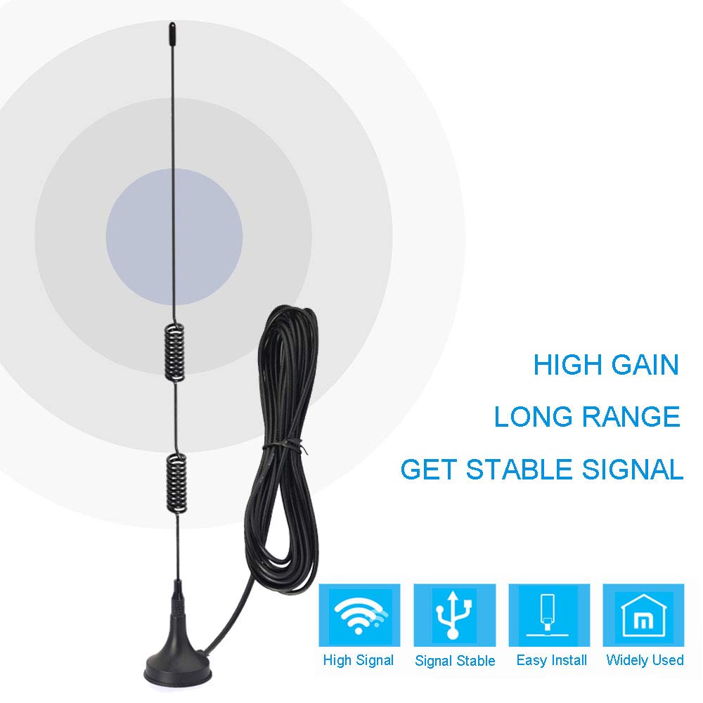 Bingfu VHF/UHF scanner antenna with high-strength magnetic base and BNC male connector