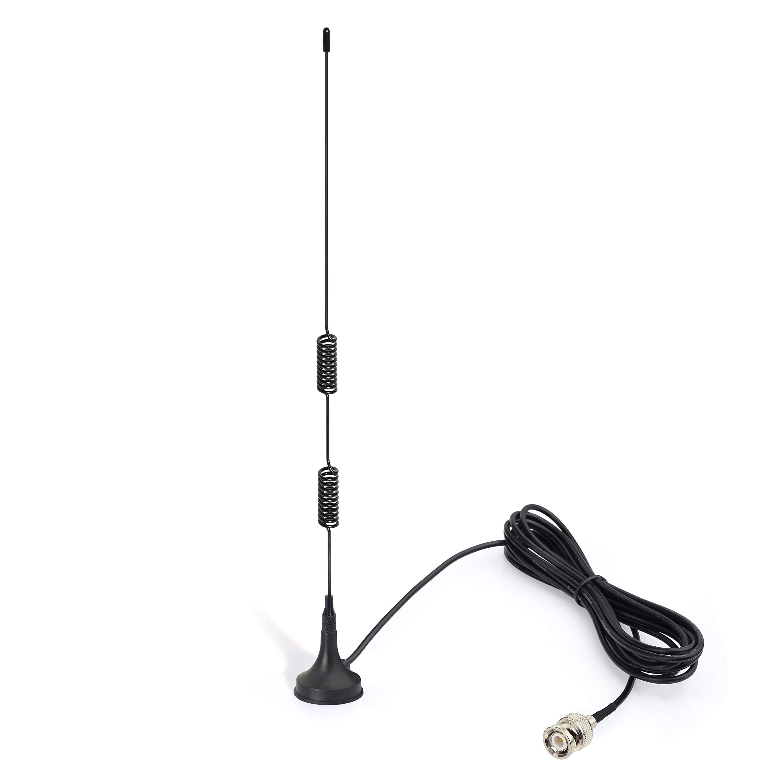 Bingfu VHF/UHF scanner antenna with high-strength magnetic base and BNC male connector