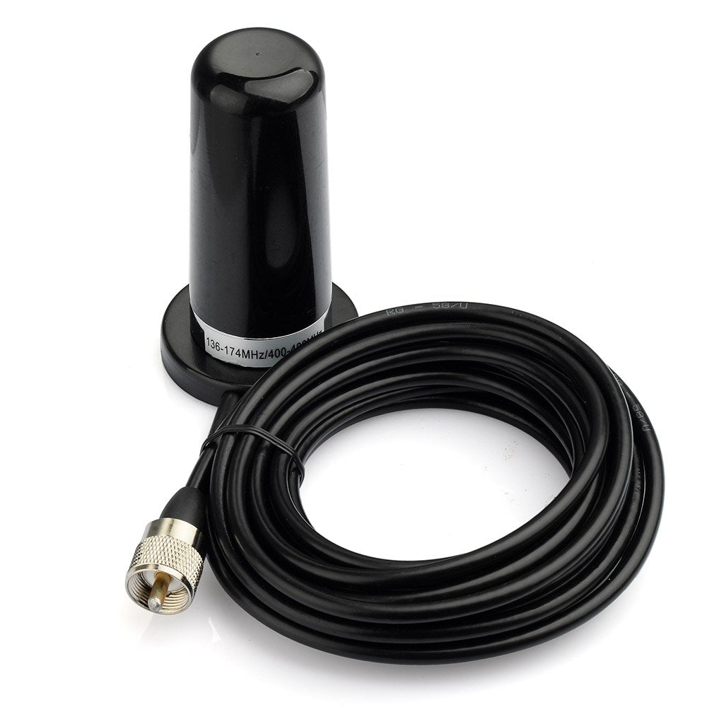 Bingfu dual-band NMO mobile radio antenna with magnetic base and PL-259 connector