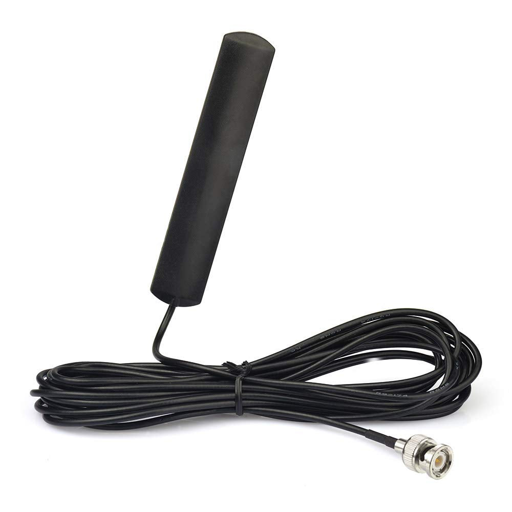 Bingfu dual band VHF UHF patch antenna with a rectangular adhesive mount design, 3-meter RG174 cable, and a professional BNC male connector