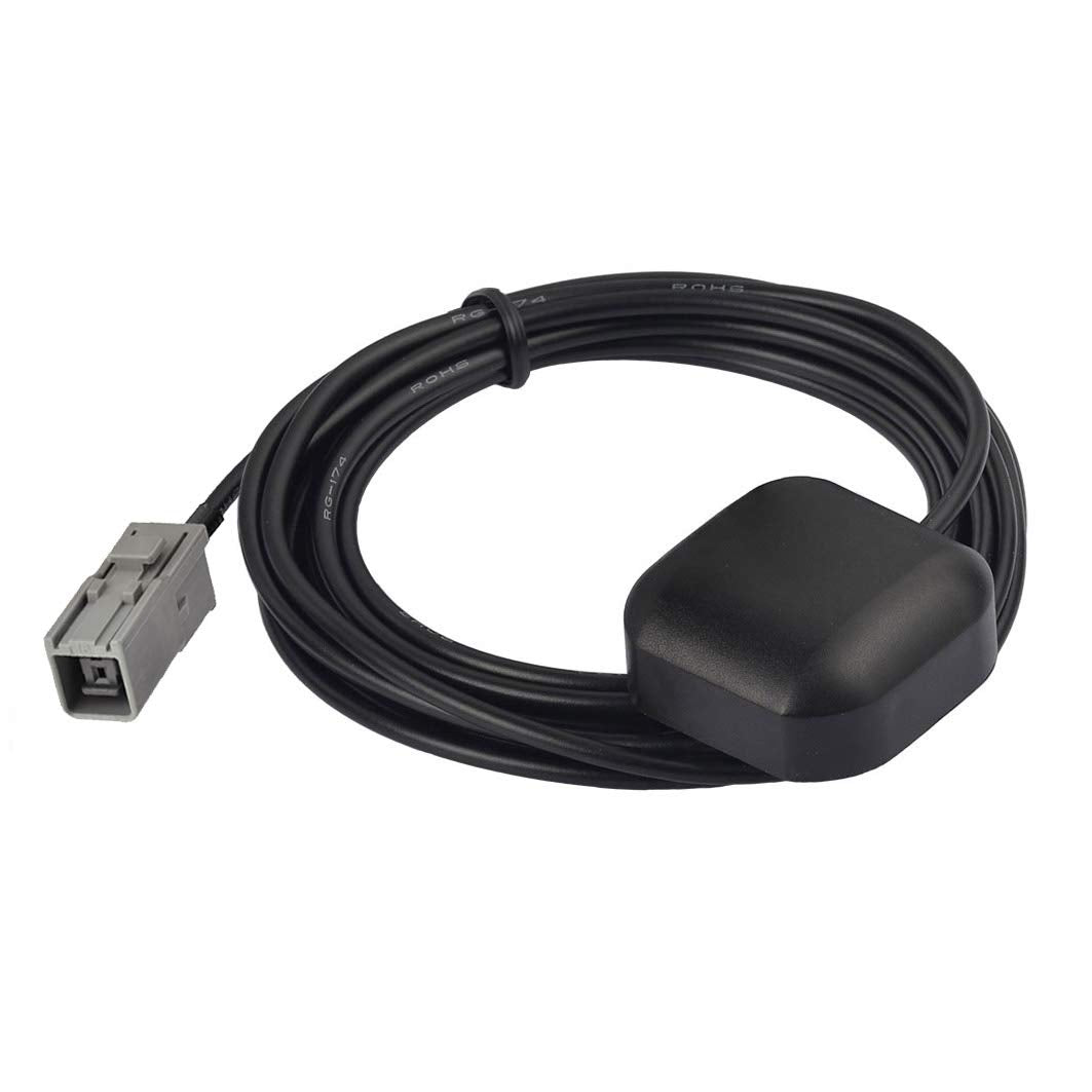 Bingfu waterproof active GPS antenna with gray GT5-1S connector and 3-meter RG174 cable for Japanese vehicle navigation systems