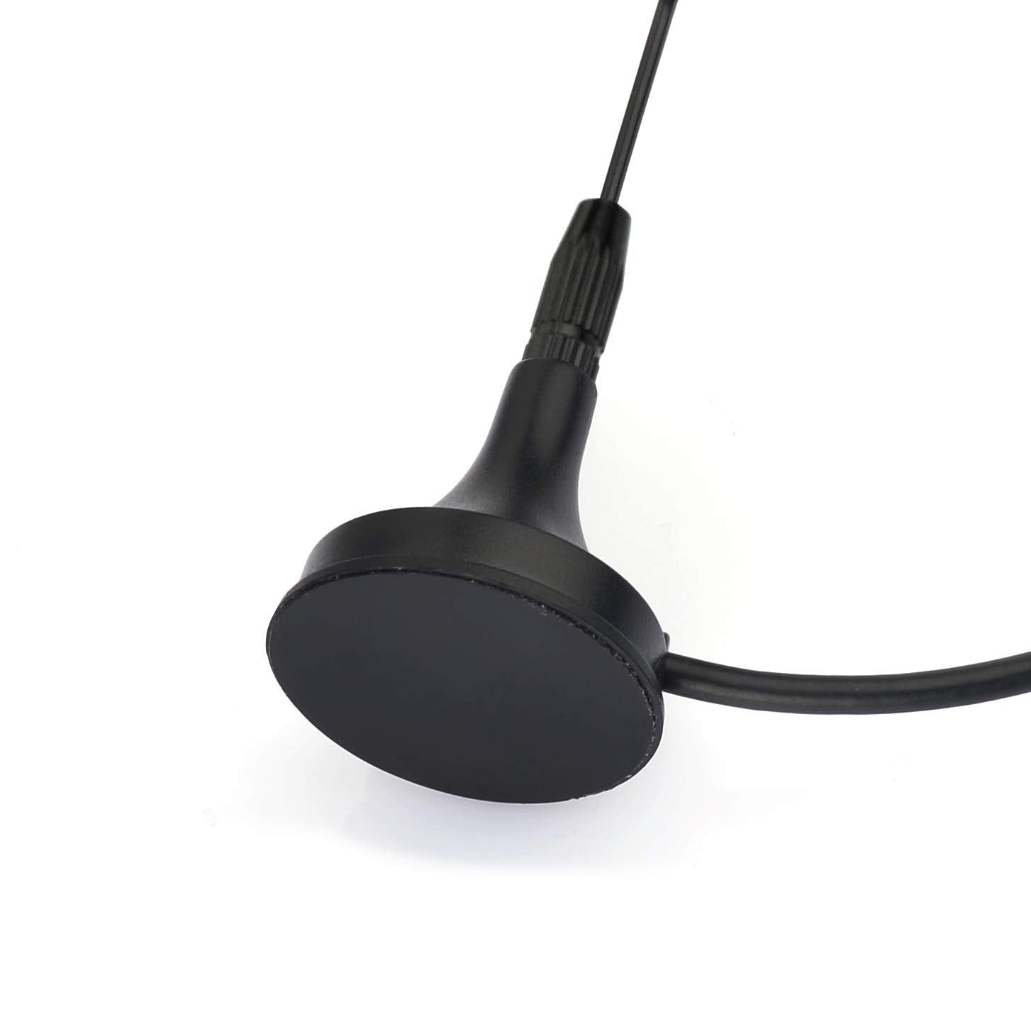 Close-up of the BNC male connector and the sturdy magnetic base with protective rubber pad