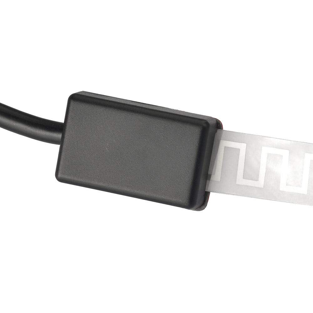 Close-up of the small-profile antenna aerial designed for discreet vehicle installation