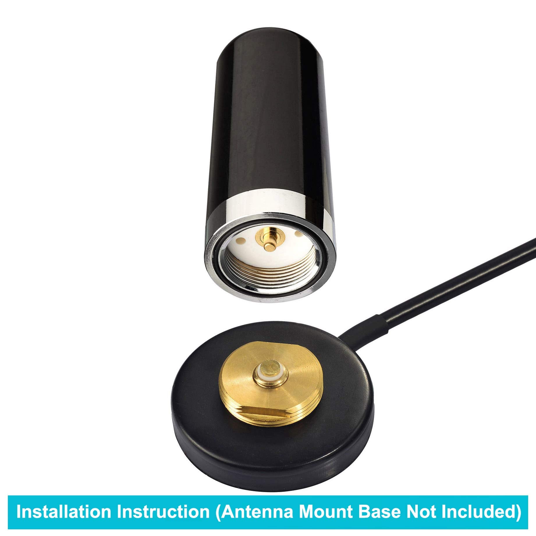 Detailed view of the standard NMO interface, ensuring compatibility with all standard NMO mobile mounts