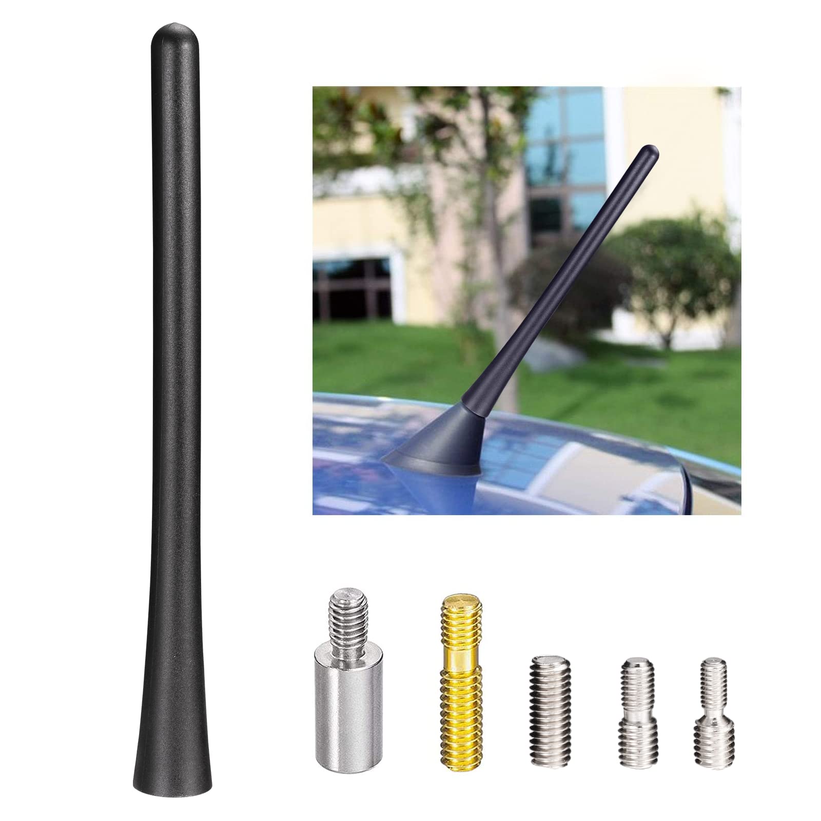 Display of the included M4, M5, and M6 threaded adapters for universal vehicle fitment