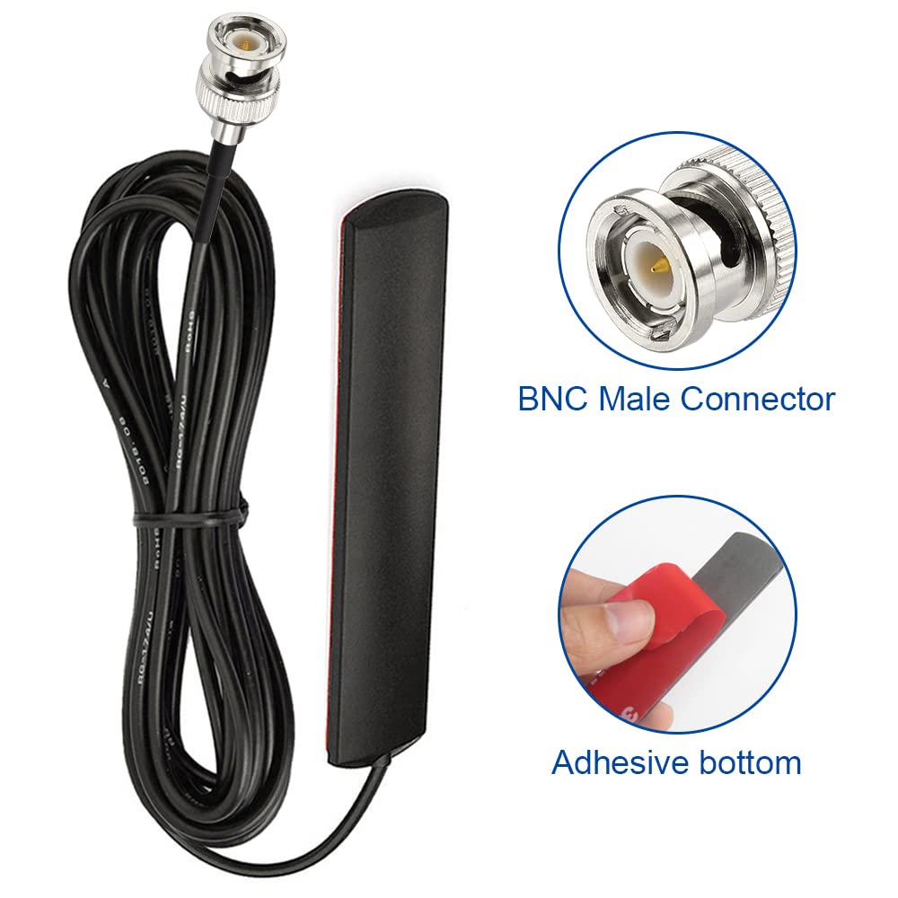 High-quality nickel-plated BNC male connector (bayonet mount) for quick and secure connection to radio equipment
