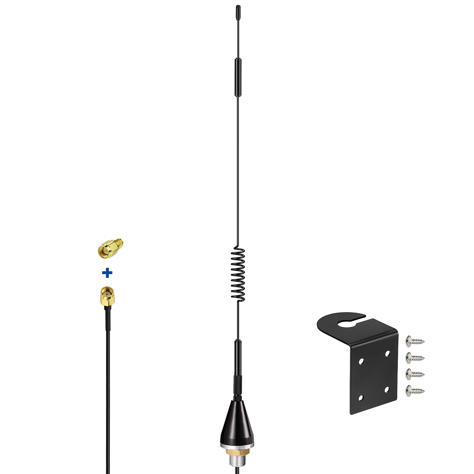 Pair of high-gain 7dBi omnidirectional antennas with weather-resistant housing for outdoor use
