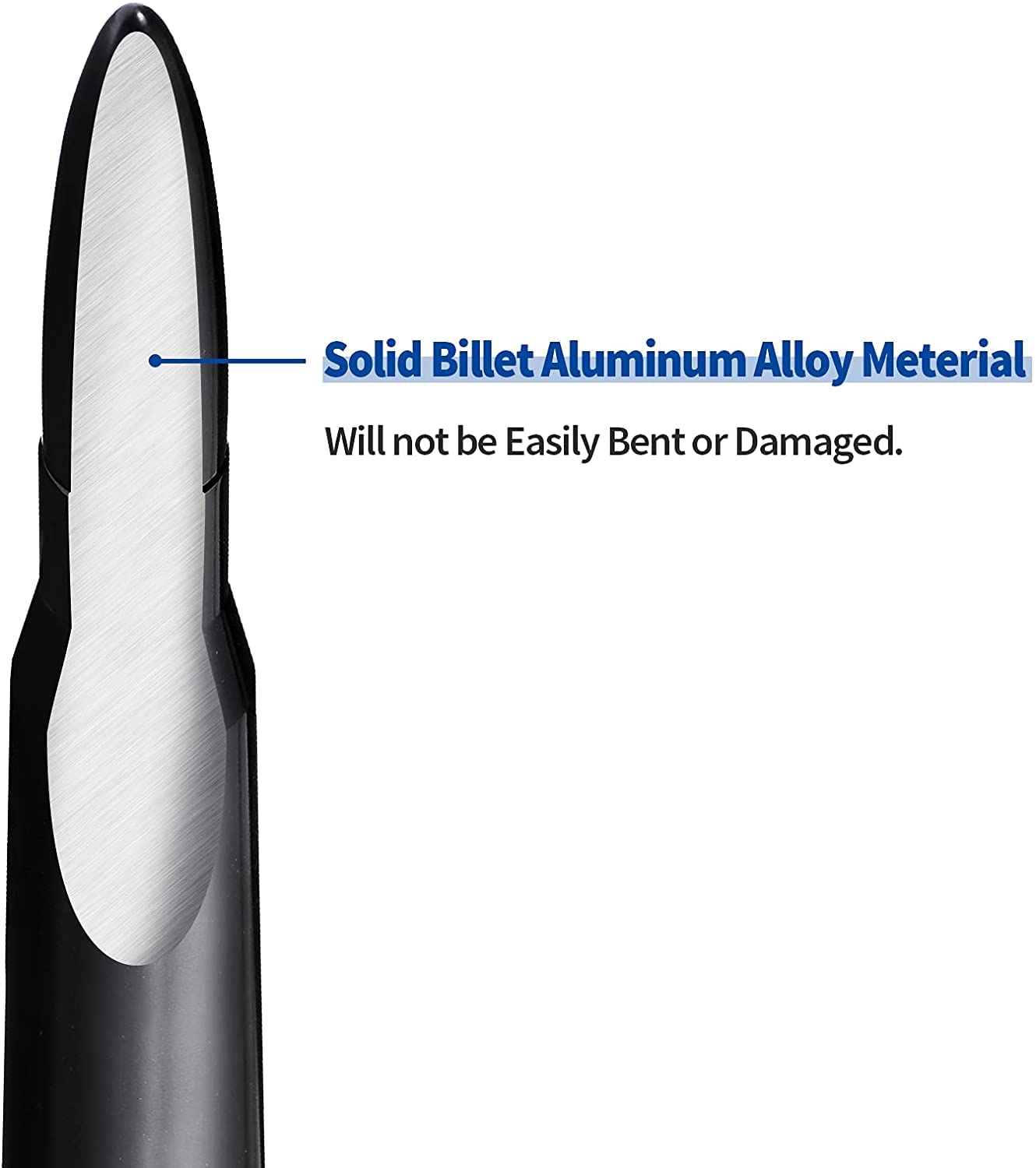 Premium black anodized finish on CNC machined aluminum bullet antenna mast
