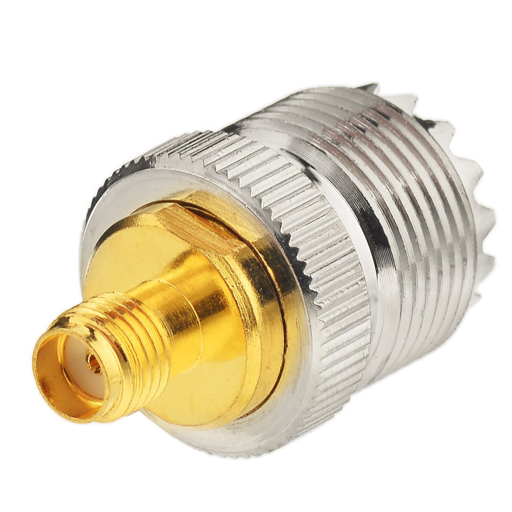 Professional UHF PL259 male connector (SO239 compatible) with high-quality nickel plating for secure radio connection