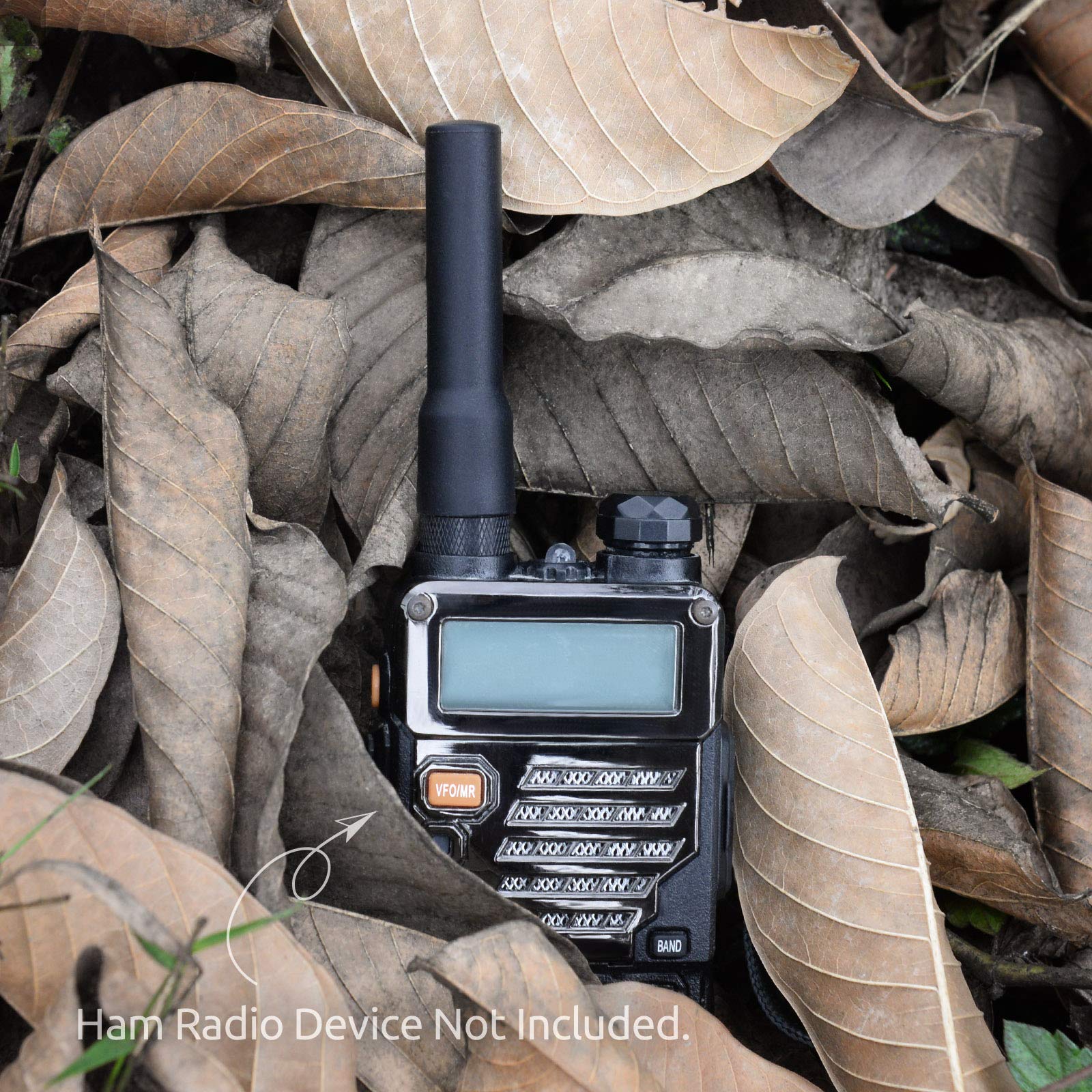 Using the Bingfu stubby antenna during security work and outdoor sports, showing how it stays out of the way on a belt-mounted radio