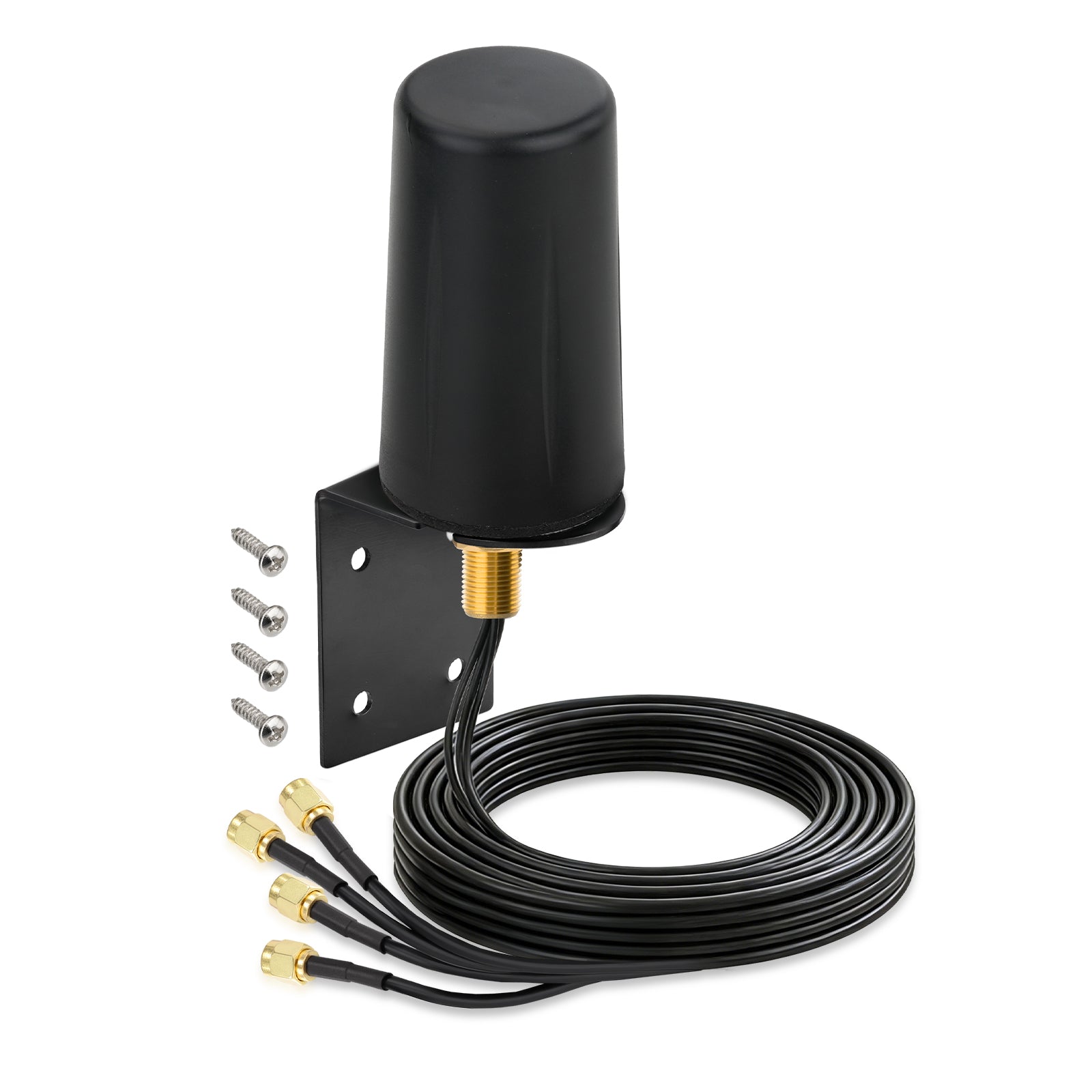 Bingfu 5G 4x4 MIMO Outdoor Fixed-Mount Antenna | Dual-Band WiFi 4G LTE | 10ft Low-Loss Cable SMA Male for Verizon AT&T T-Mobile Router