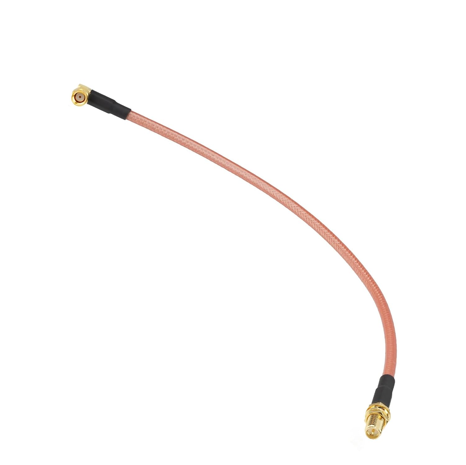 BINGFU 1ft RP-SMA Female Bulkhead to Male Right Angle RG400 Coaxial Cable for WiFi Router Security IP Camera Wireless Mini PCI Express PCIE Network Card Adapter