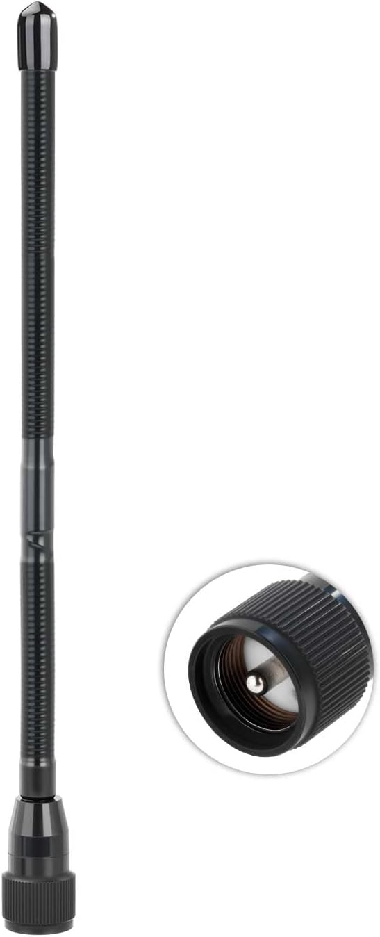 Bingfu 27MHz CB Radio Antenna Soft Whip 10.8Inch PL259 UHF Male Compatible with Cobra Midland Uniden President for Vehicle Car Truck