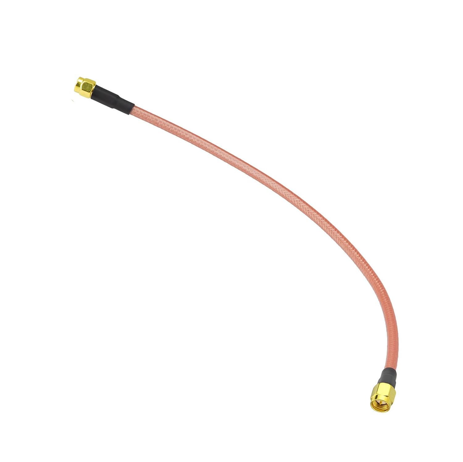 BINGFU SMA Male to SMA Male RG400 Coax Cable 11.8 inch Low Loss Antenna Extension Double Shielded 50 Ohm Cord 2-Pack Compatible with WiFi Router Ham Radio Telecom System GPS SDR RF Testing