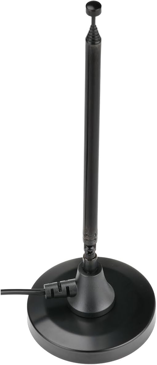 Bingfu Strong Magnetic Base FM Radio Antenna Telecopic for Pioneer Onkyo Yamaha Marantz Sherwood Indoor Digital HD FM Radio Bluetooth Home Stereo Receiver AV Audio Video Home Theater Tuner (Black)