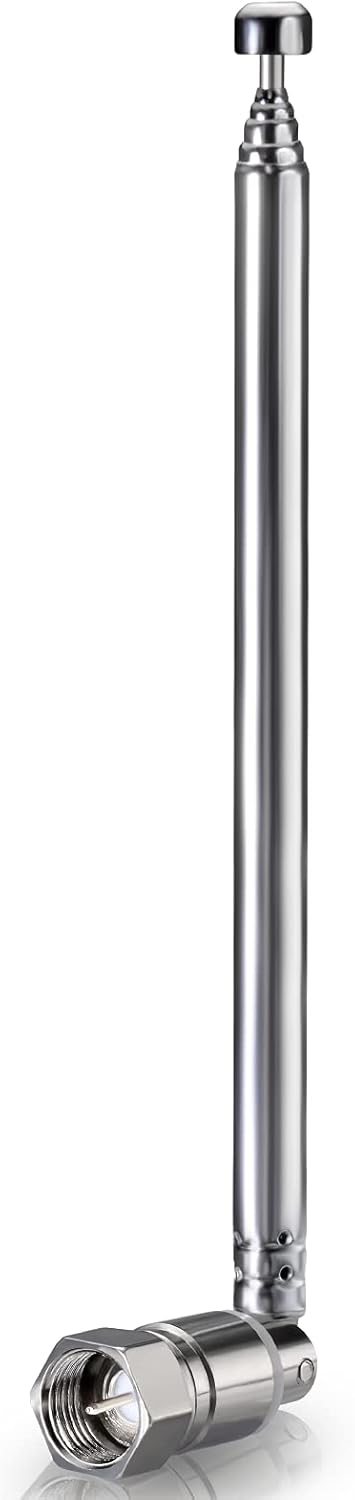 FM UKW Radio Antenne 50cm 6 Abschnitte Teleskopantenne Ersatz Kompatibel mit Yamaha Denon Pionier Marantz Bose Wave Musiksystem Bluetooth-Stereo-Innenempfänger Audio-Radio-AV-Empfänger