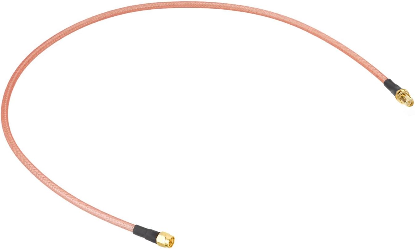Bingfu 2ft RP-SMA Female Bulkhead to RP-SMA Male RG400 Coaxial Cable for WiFi Router Security IP Camera Wireless Mini PCI Express PCIE Network Card Adapter
