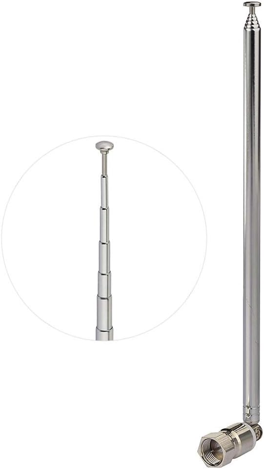 Bingfu FM Antenna 115cm 7 Sections Telescopic FM Radio Antenna Replacement for Yamaha Onkyo Pioneer Marantz Indoor Sound HD Radio Bluetooth Home Stereo Receiver AV Audio Video Home Theater Receiver