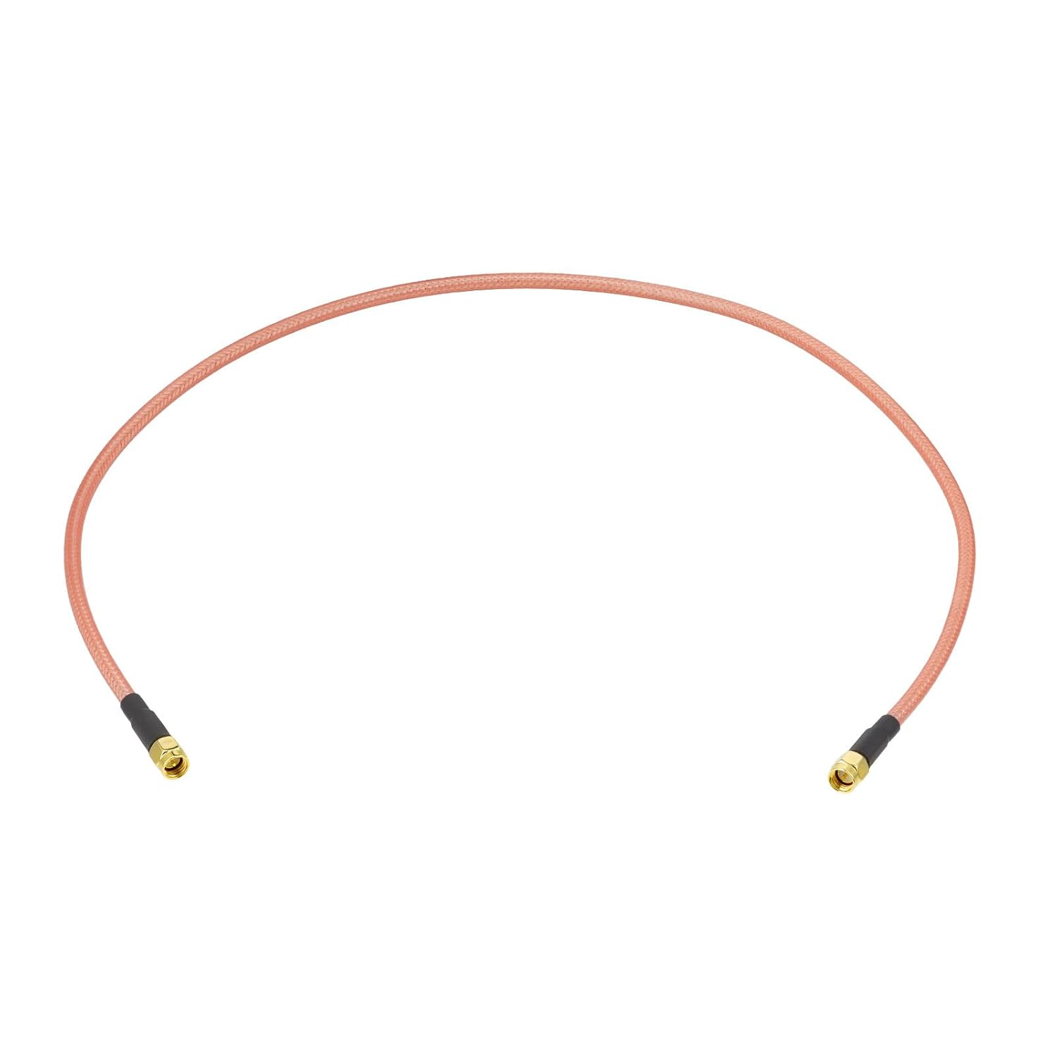 BINGFU SMA Male to SMA Male RG400 Coax Cable 2 ft Low Loss Antenna Extension Double Shielded 50 Ohm Cord Compatible with WiFi Router Ham Radio Telecom System GPS SDR RF Testing