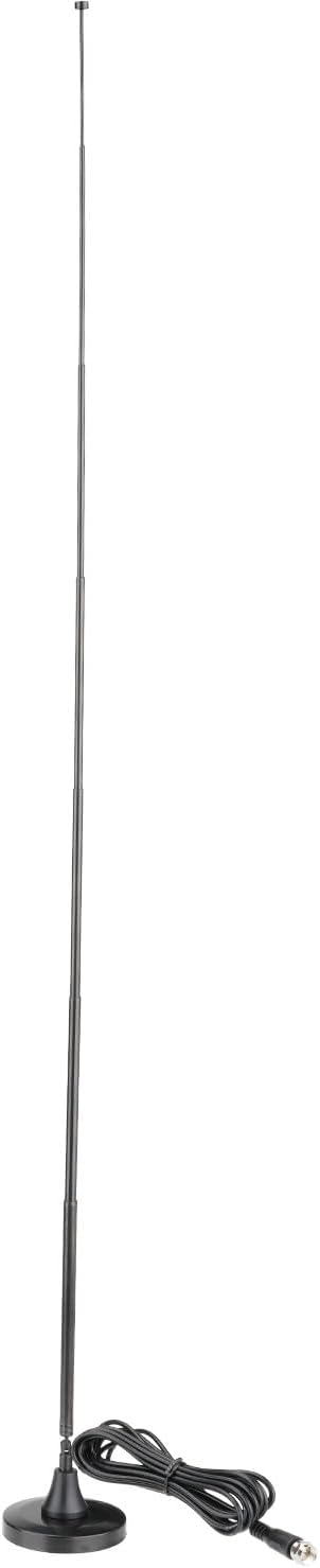 Bingfu Strong Magnetic Base FM Radio Antenna Telecopic for Pioneer Onkyo Yamaha Marantz Sherwood Indoor Digital HD FM Radio Bluetooth Home Stereo Receiver AV Audio Video Home Theater Tuner (Black)