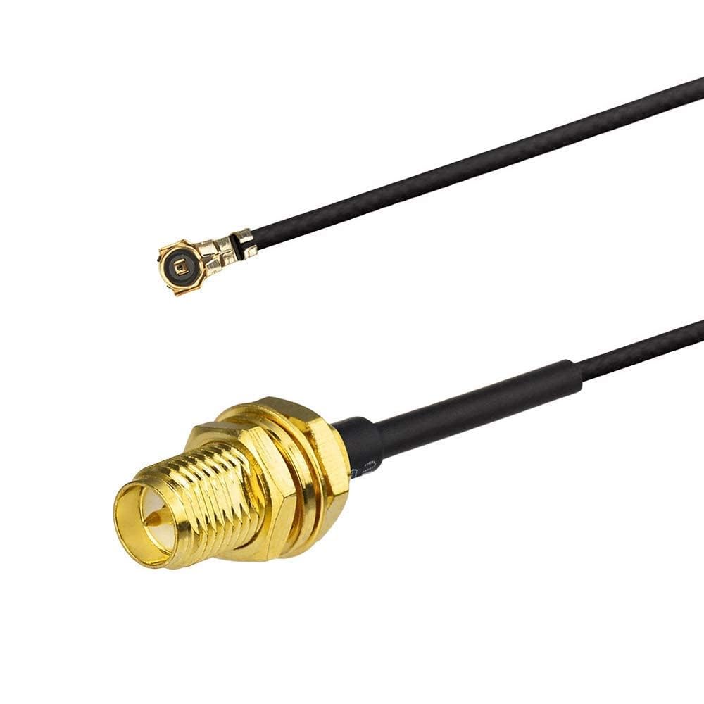 BINGFU Bulkhead Mount WiFi Antenna Cable 30cm 12 inch 2-Pack for Intel AX200NGW 8265AC 8265NGW 7265AC 9560AC M.2 NGFF Interface Wireless Network Card WiFi Adapter