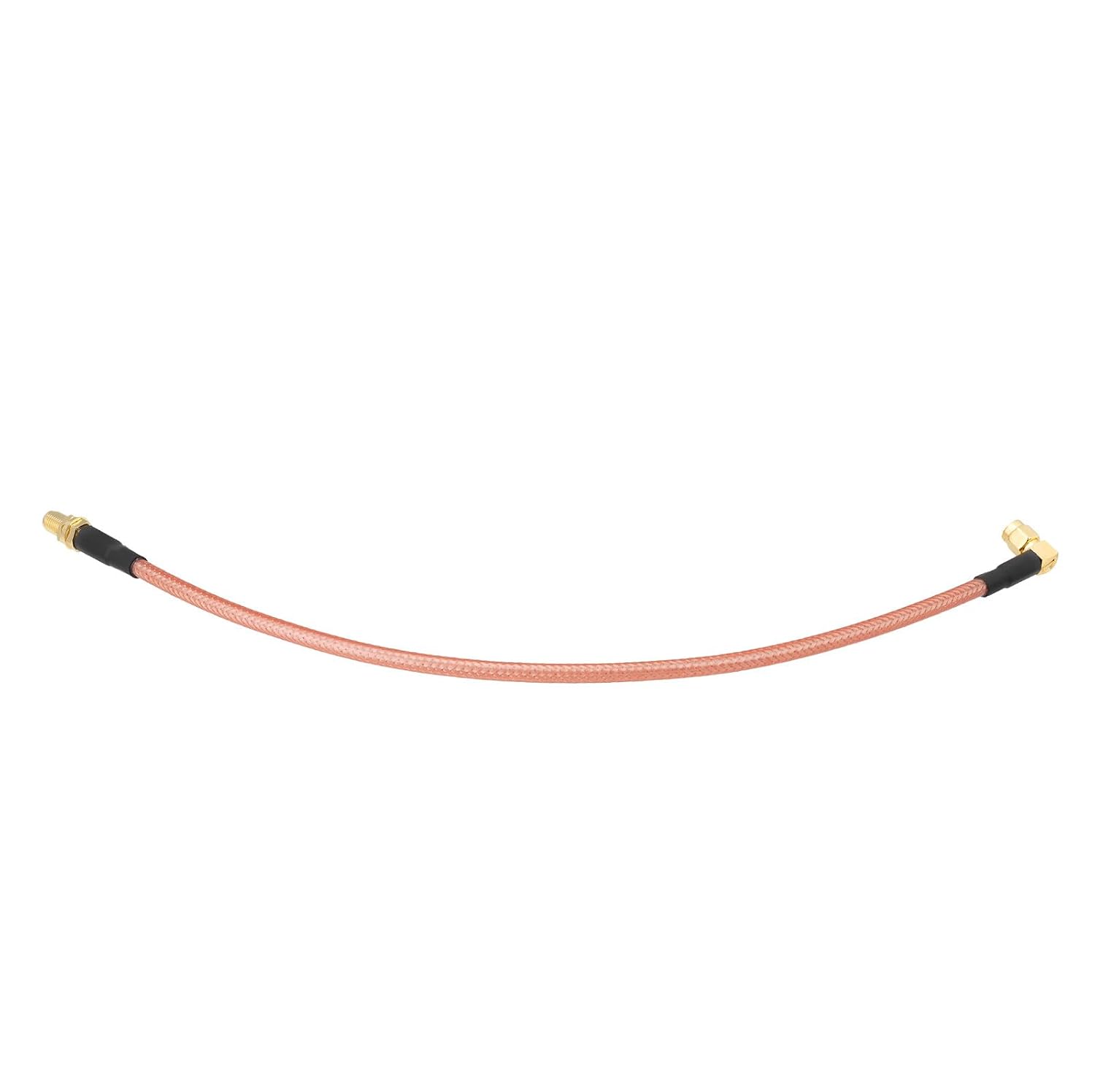 BINGFU 1ft RP-SMA Female Bulkhead to Male Right Angle RG400 Coaxial Cable 2-Pack for WiFi Router Security IP Camera Wireless Mini PCI Express PCIE Network Card Adapter