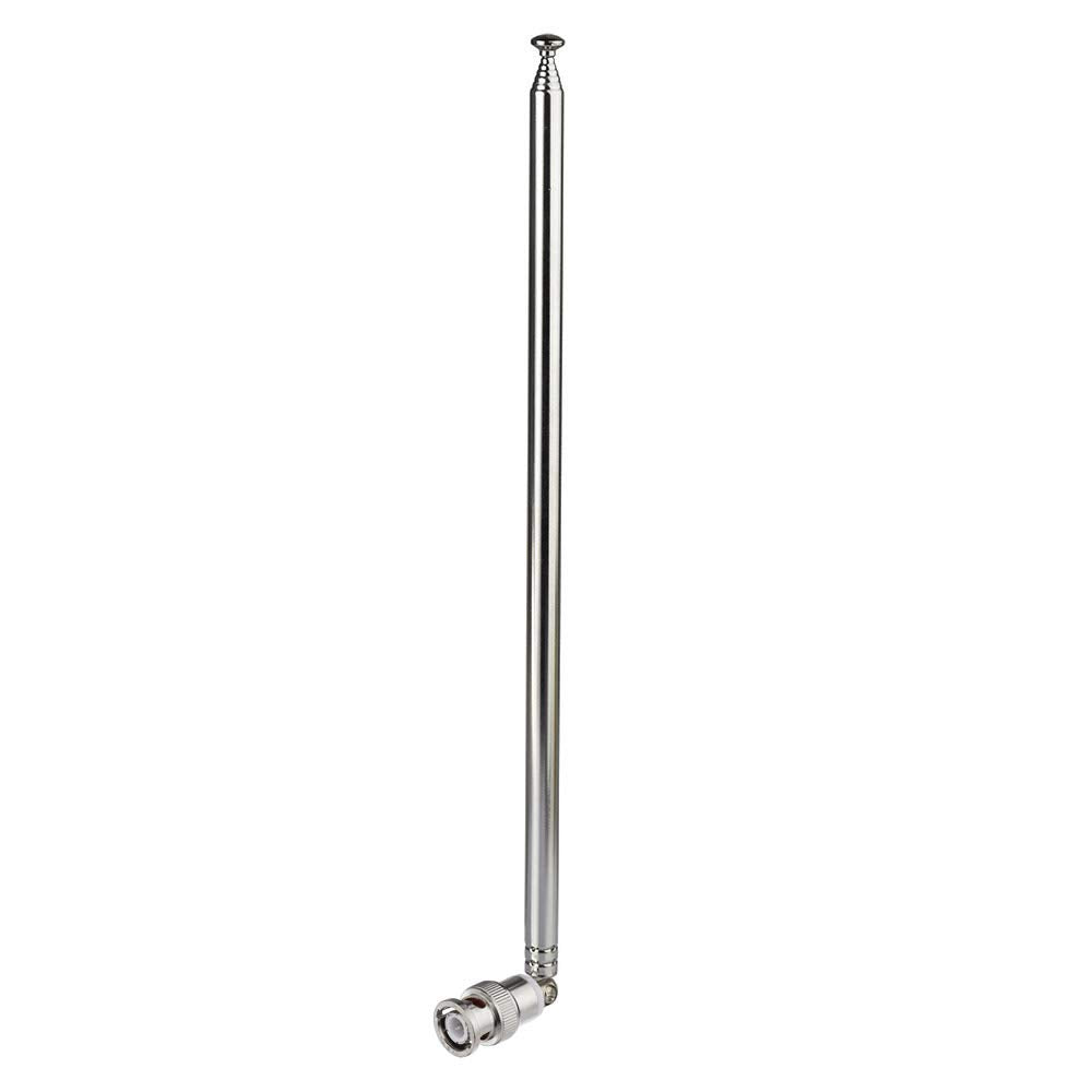 Bingfu HF VHF UHF 7 Abschnitte 116cm Teleskopantenne mit BNC Stecker für CB Radio Scanner Amateurfunk Zweiwegefunk Mobiler Scanner FM Sender Drahtloses Mikrofon Empfänger Frequenzzähler