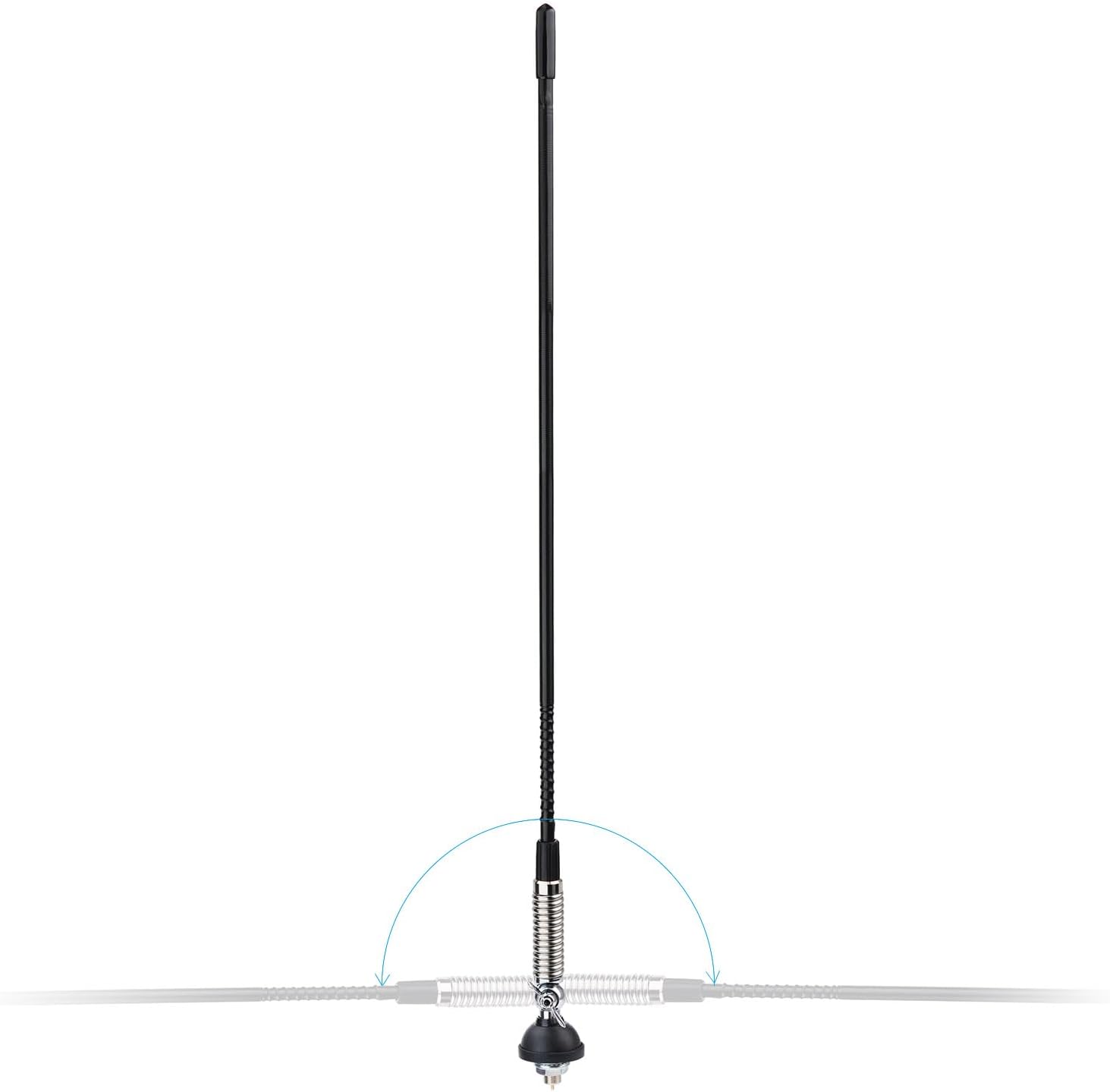 Bingfu CB 27MHz Truck Fiberglass Antenna Anti-Vibration with 13.1ft PL259 Cable Compatible with Galaxy Uniden Bearcat Cobra Radioddity Texas Ranger RoadKing Mobile CB Radio