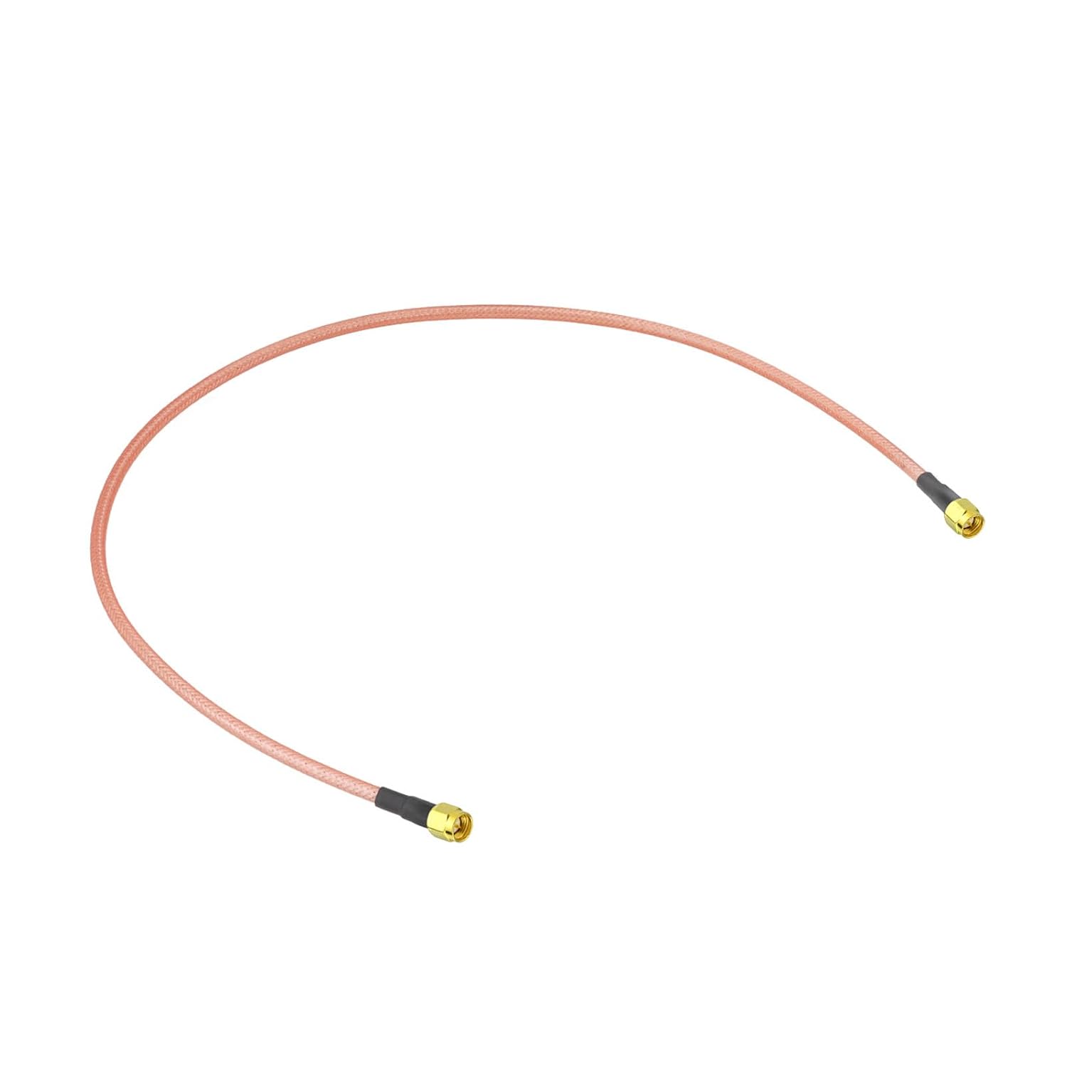 BINGFU SMA Male to SMA Male RG400 Coax Cable 2 ft Low Loss Antenna Extension Double Shielded 50 Ohm Cord 2-Pack Compatible with WiFi Router Ham Radio Telecom System GPS SDR RF Testing
