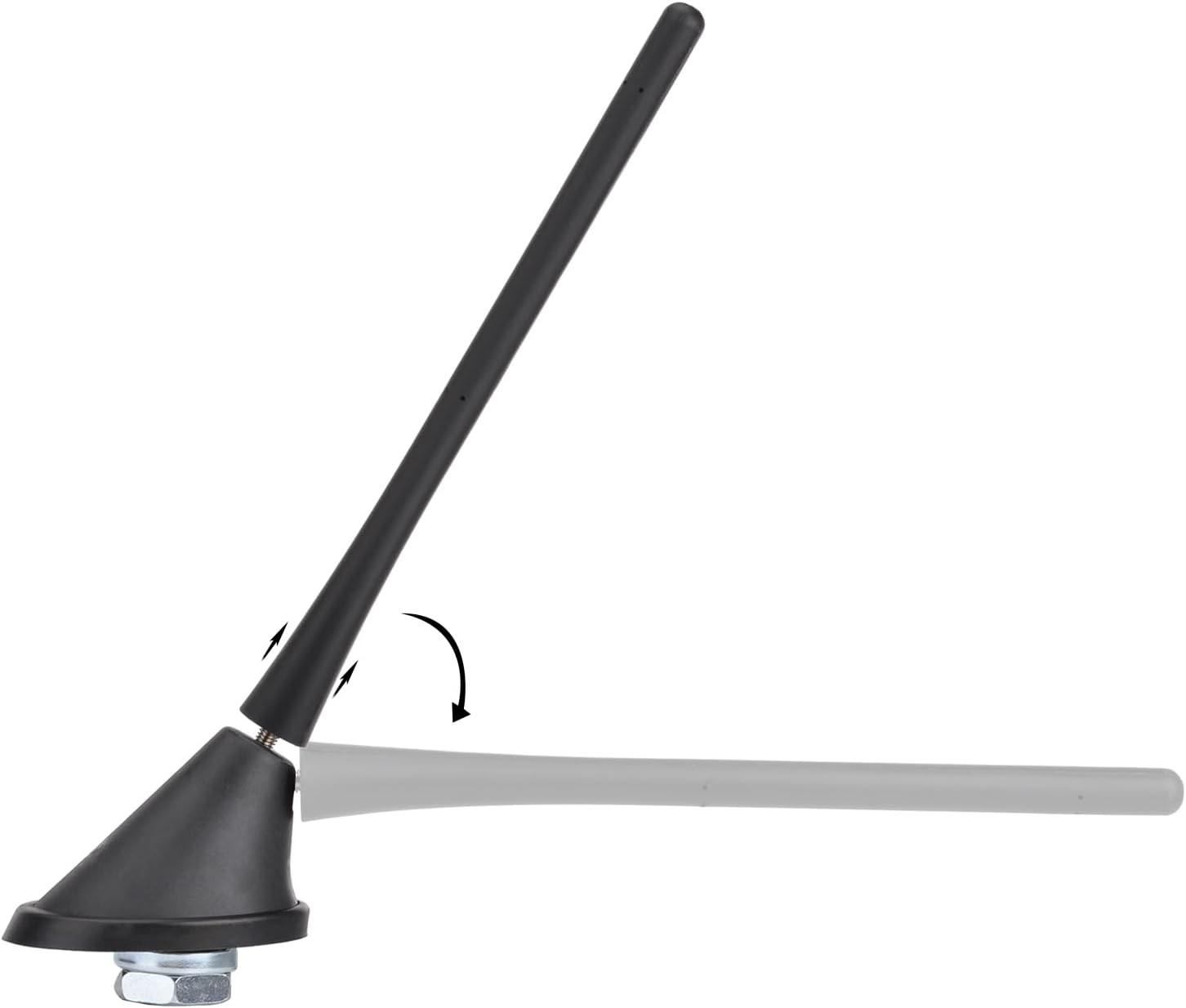Bingfu Autoantenne 17,6cm FM Dachantenne, klappbar mit DIN-Stecker