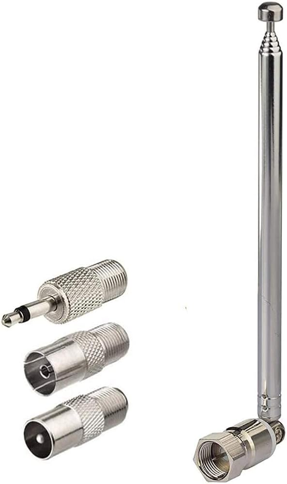 FM UKW Radio Antenne 50cm 6 Abschnitte Teleskopantenne Ersatz Kompatibel mit Yamaha Denon Pionier Marantz Bose Wave Musiksystem Bluetooth-Stereo-Innenempfänger Audio-Radio-AV-Empfänger
