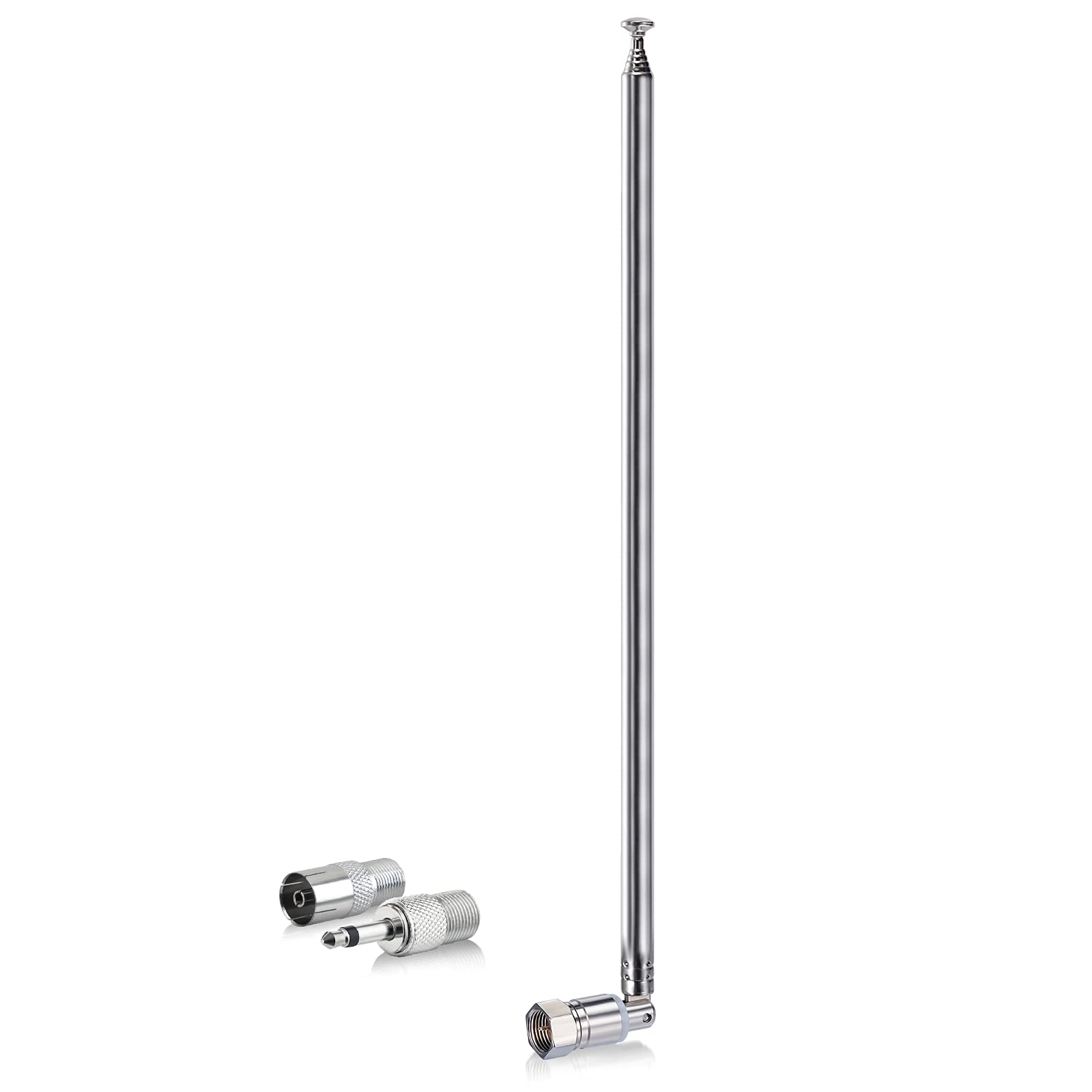 FM UKW Radio Antenne 50cm 6 Abschnitte Teleskopantenne Ersatz Kompatibel mit Yamaha Denon Pionier Marantz Bose Wave Musiksystem Bluetooth-Stereo-Innenempfänger Audio-Radio-AV-Empfänger