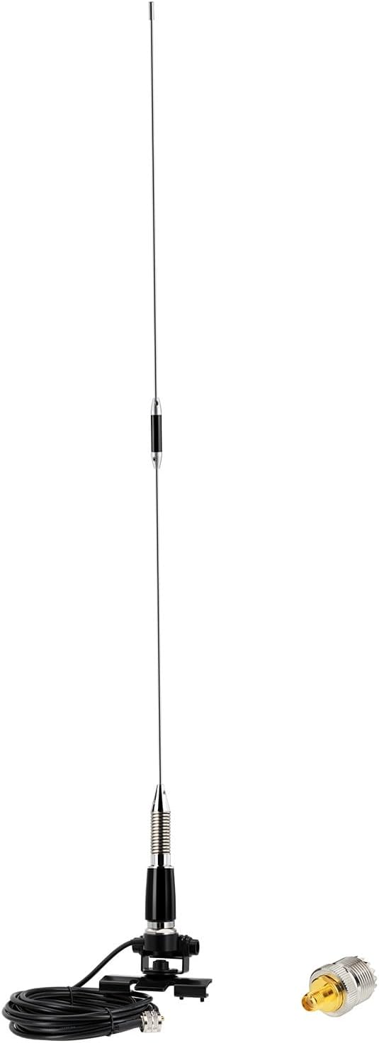 Bingfu VHF UHF Mobile Ham Radio PL259 34 inch Dual Band Antenna Lip Mount