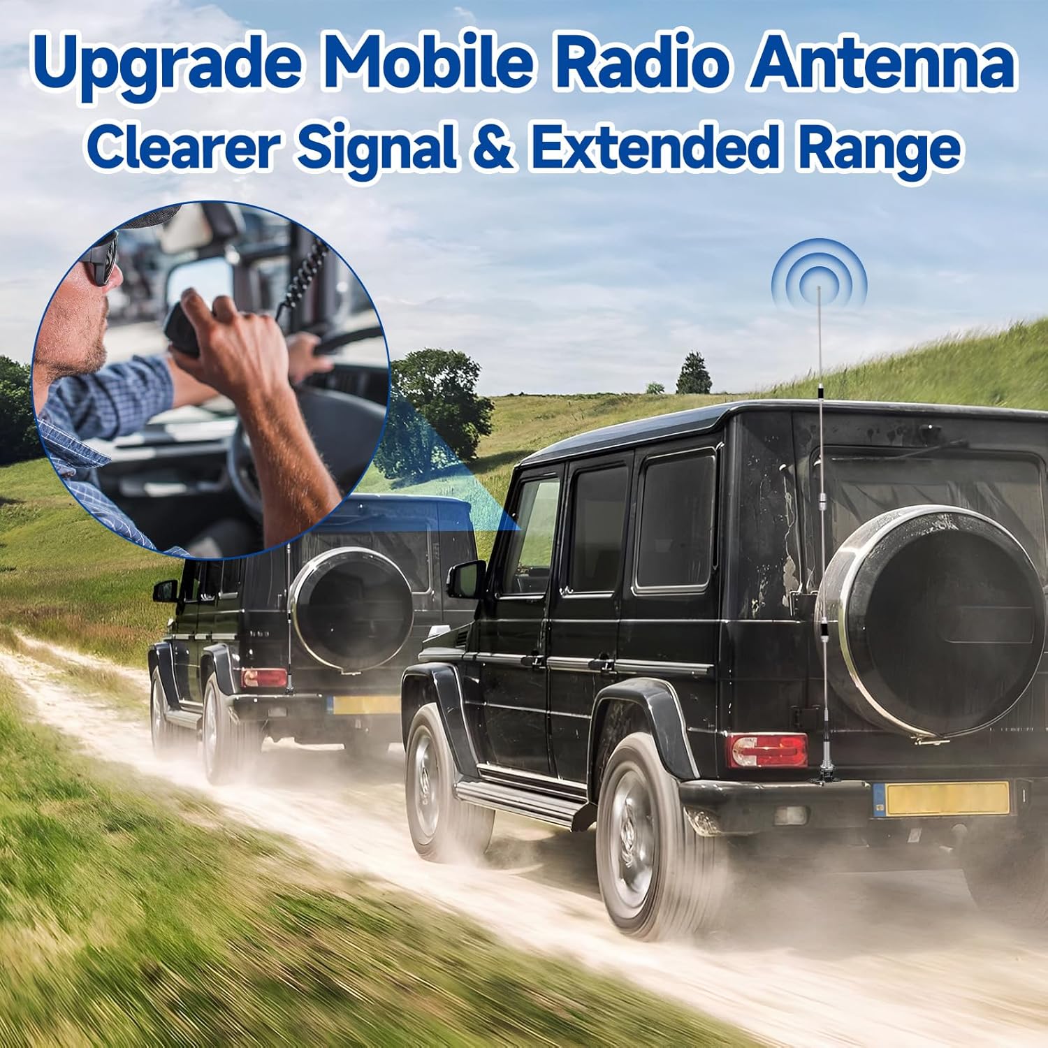 Bingfu Mobile Ham Radio High Gain Antenna Dual Band VHF UHF 144 430MHz Anti-Rust 62inch Antennae PL259 Male for Vehicle Car Truck Amateur Two Way Radio