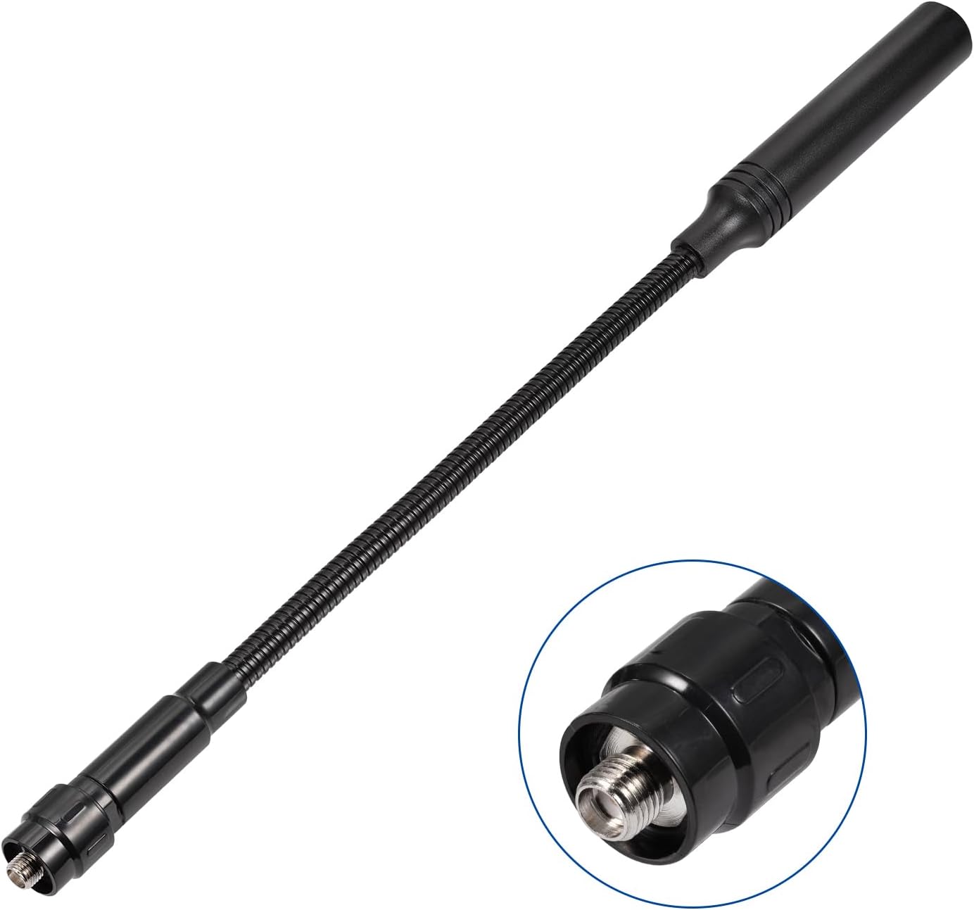 Bingfu High Gain Ham Radio Antenna VHF UHF 136-174mhz 400-520mhz Amateur Walkie Talkie CS Tactical Gooseneck Antennas Compatible with Wouxun Baofeng BF-F8HP UV-5R UV-82 BF-888S