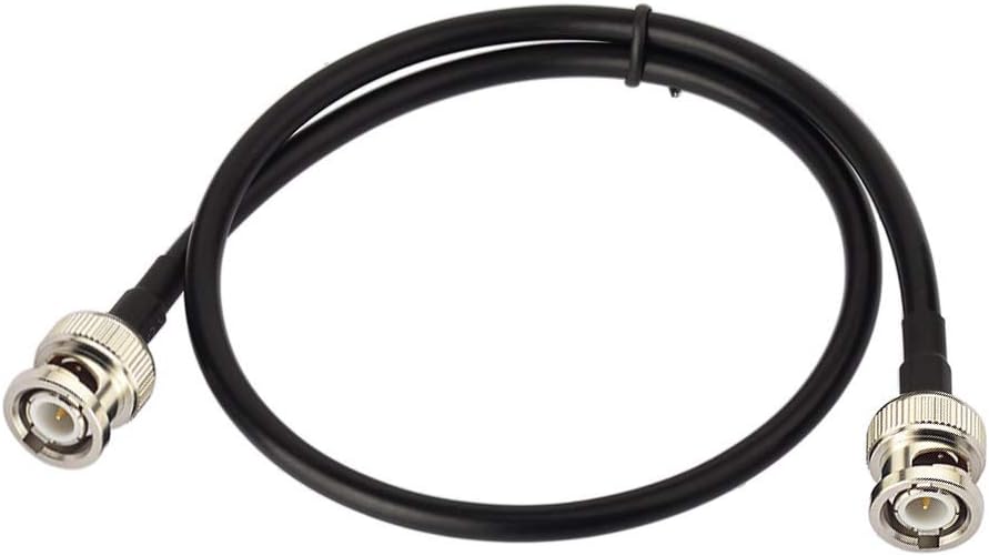 Bingfu BNC Male to BNC Male RG58 Coaxial Jumper Cable 60cm 2 feet for Wireless Microphone System Receiver CB Radio Amateur Mobile Ham Radio Police Scanner Oscilloscope Signal Function Generator