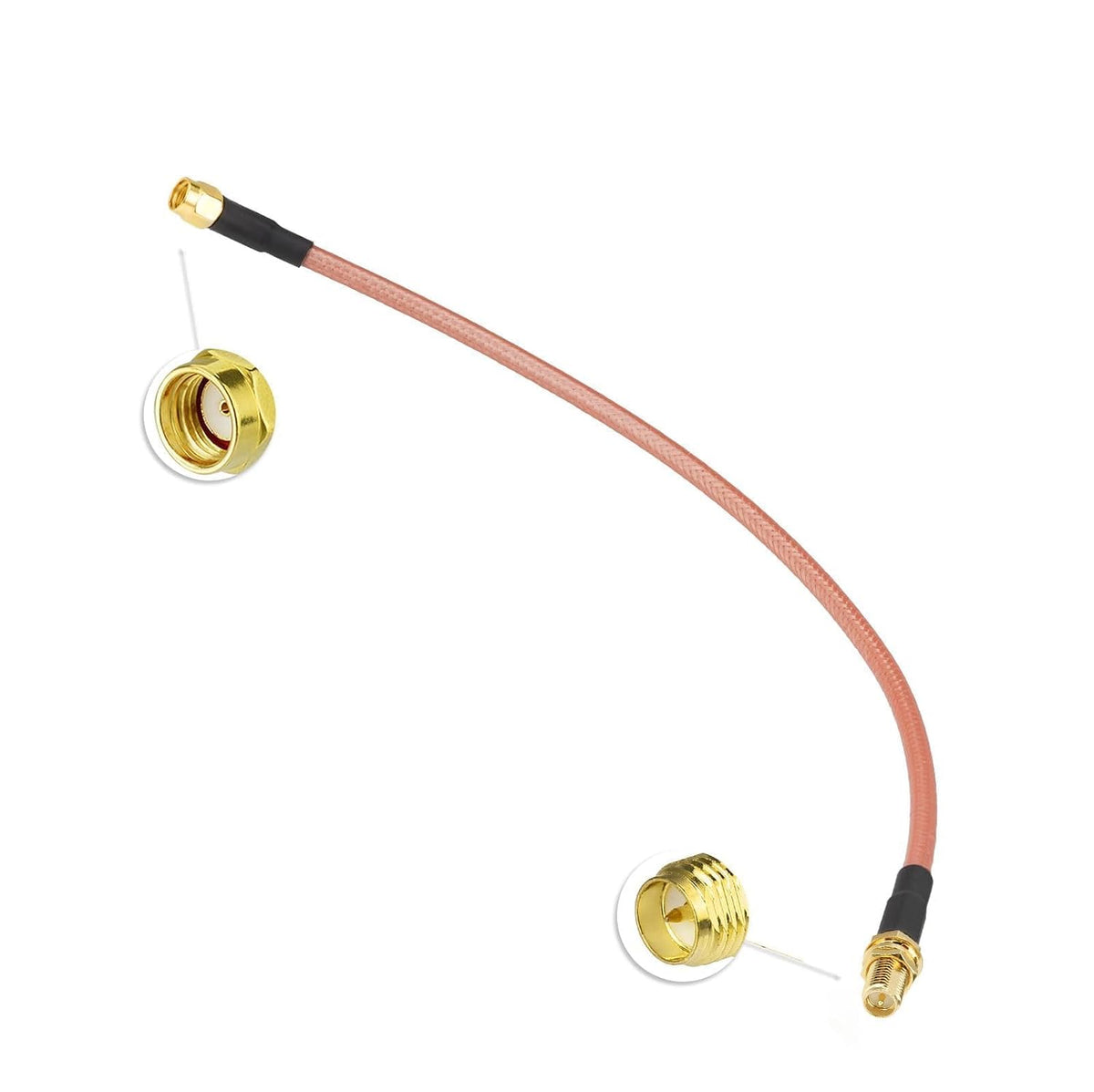 BINGFU RP-SMA Kabel 30 cm RP-SMA Buchse auf Stecker RG400-Kabel